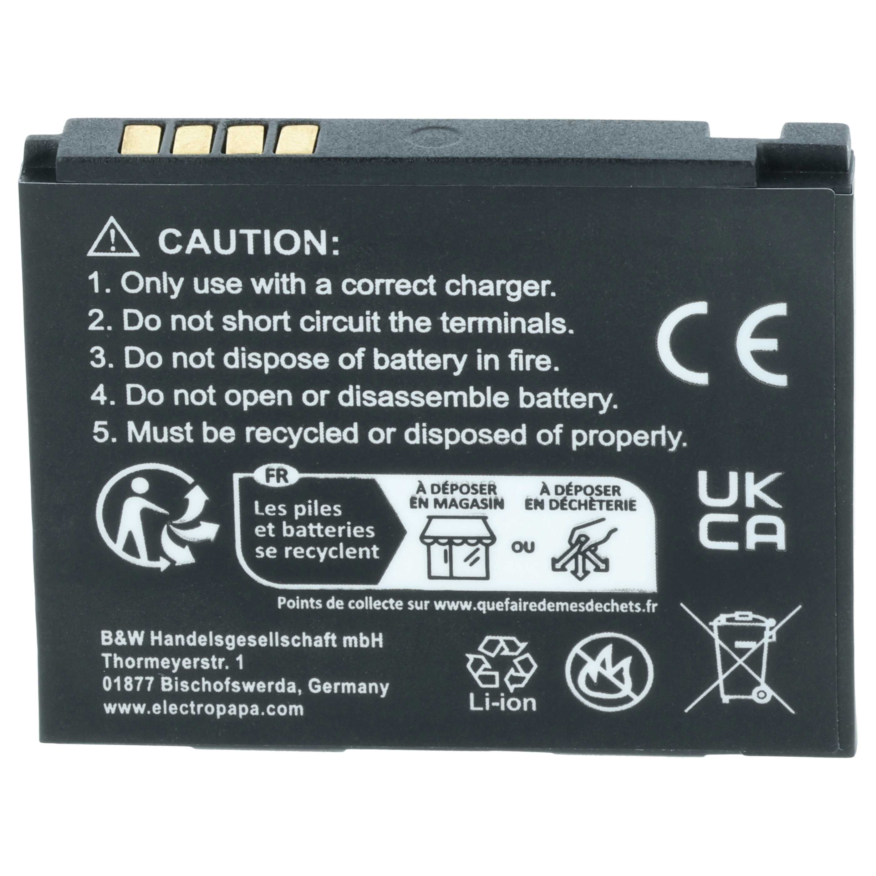 Batteria sostituisce LG LGIP-580A per cellulare - 700mAh 3,7V Li-Ion 