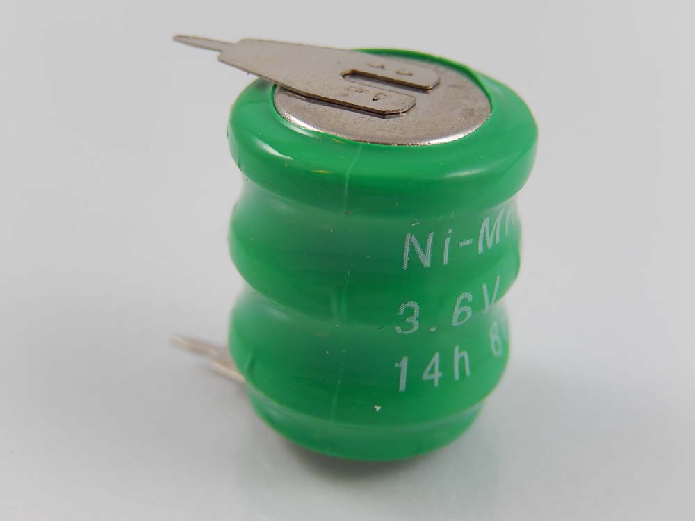  Ersatz Knopfzellen-Akku (3x Zelle) - NiMH 2 Pins 80mAh 3,6V passend für Modellbau-Akkus, Solar-Leuchten uvm.