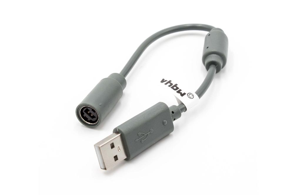 vhbw USB-Adapter-Kabel Breakaway Kabel mit Stolperschutz - grau