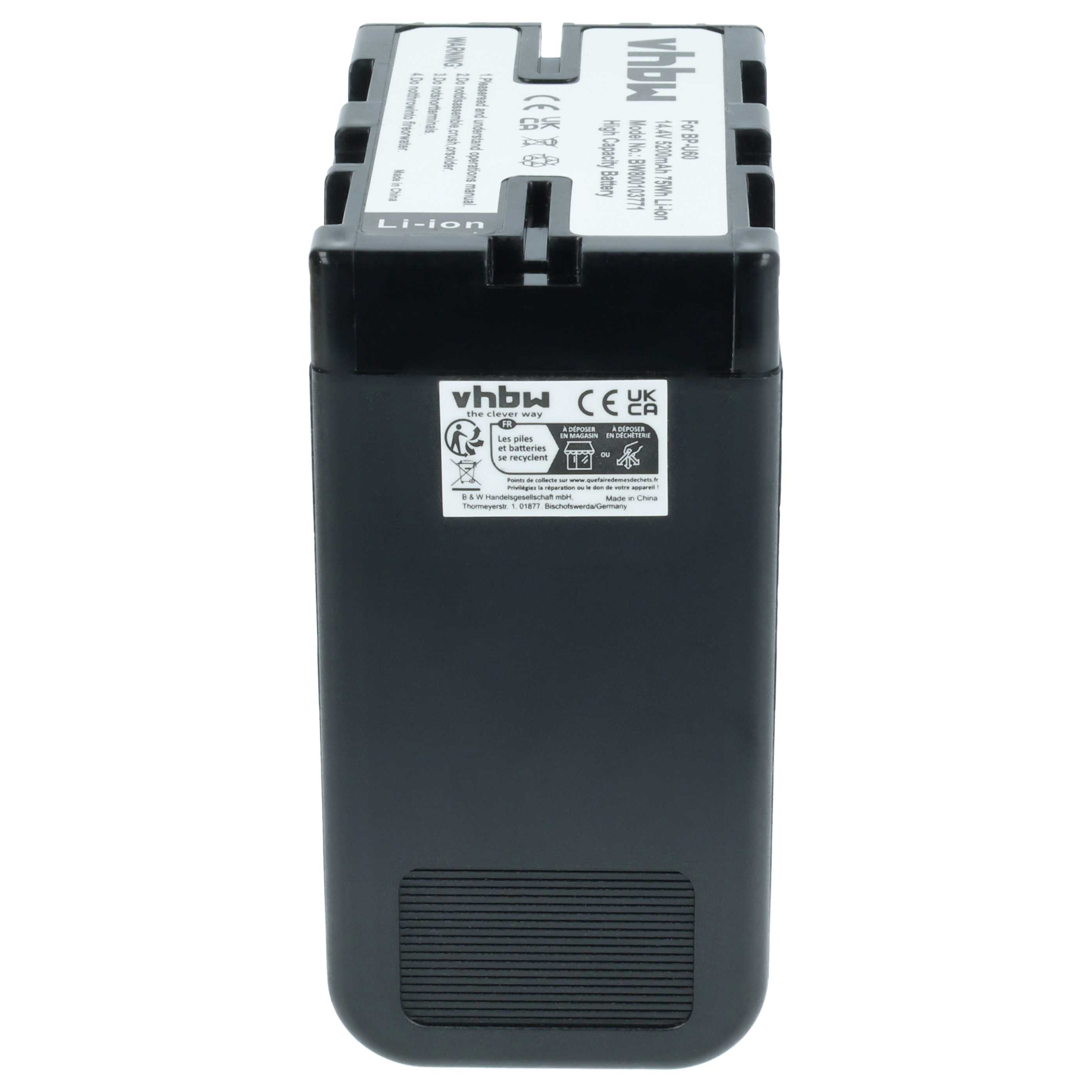 Videocamera Battery replaces Sony BP-U60, BP-U95, BP-U30, BP-U90 - 5200 mAh 14.8 V Li-Ion