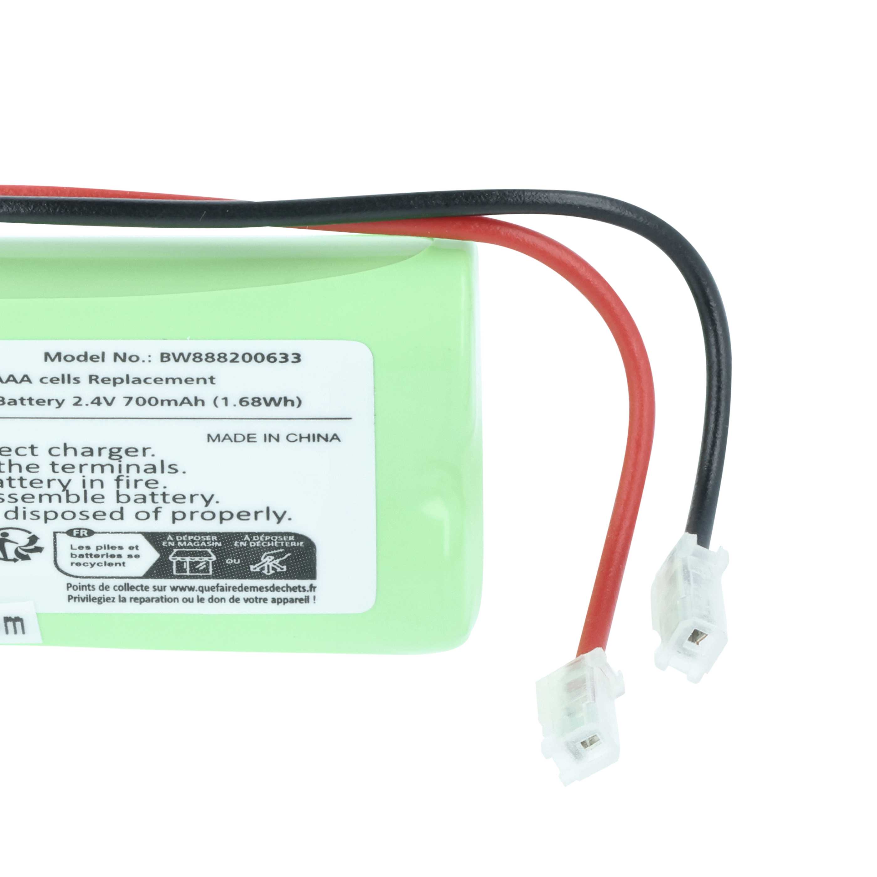 Universal Akku (2 Stück) passend für für diverse Geräte - 700mAh 2,4V NiMH, Typ AAA, Micro, HR03
