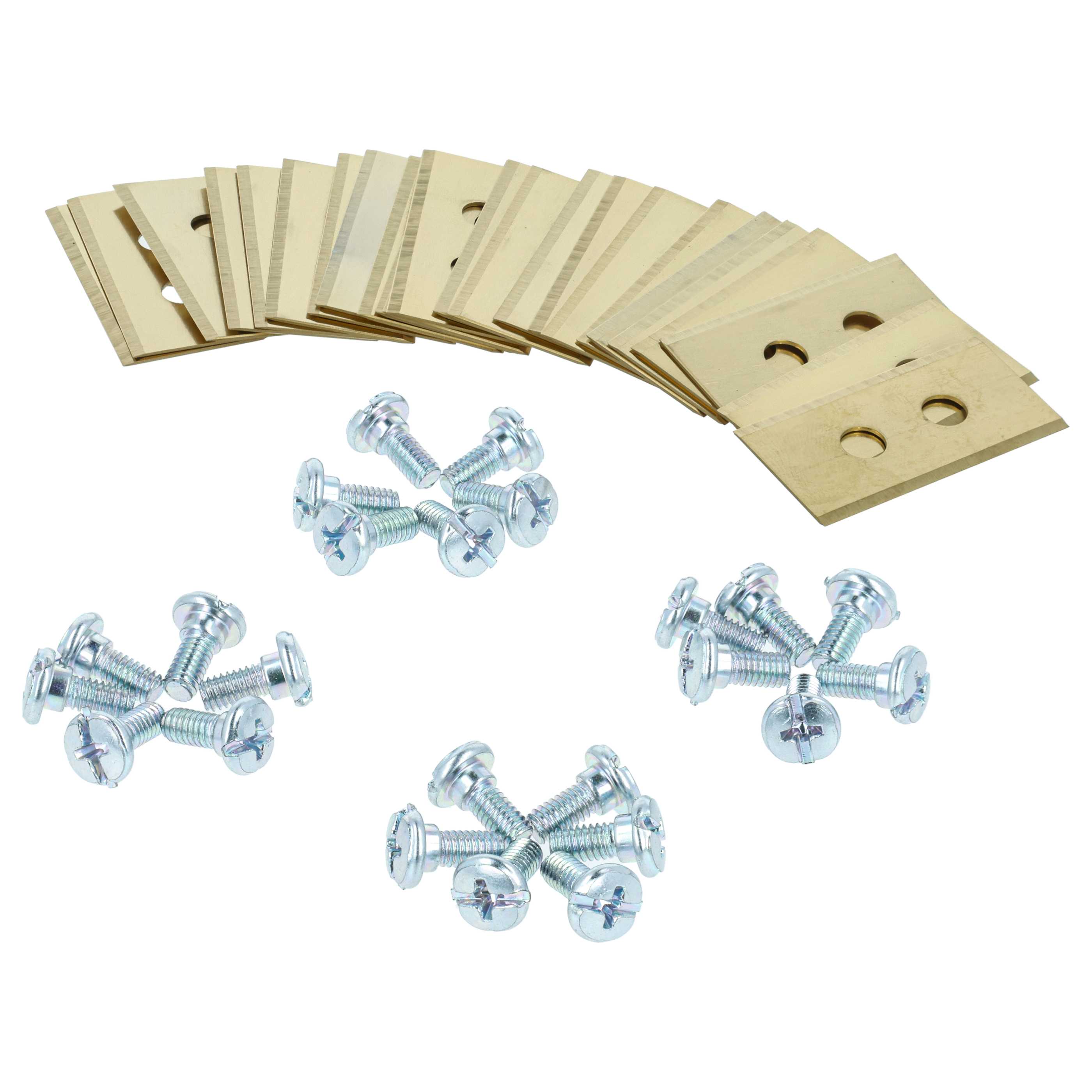 24x Lames pour tondeuse Mammotion LUBA – Couteaux acier (revêtement en titane), Silber Gold