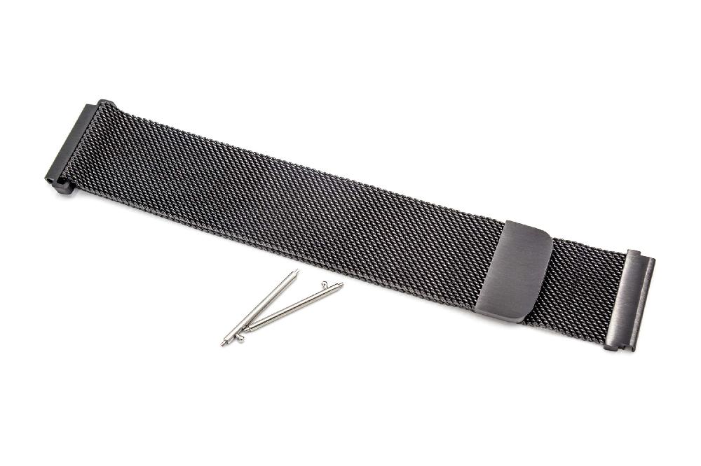 cinturino per LG Smartwatch ecc - 26 cm lunghezza, acciaio inox, nero