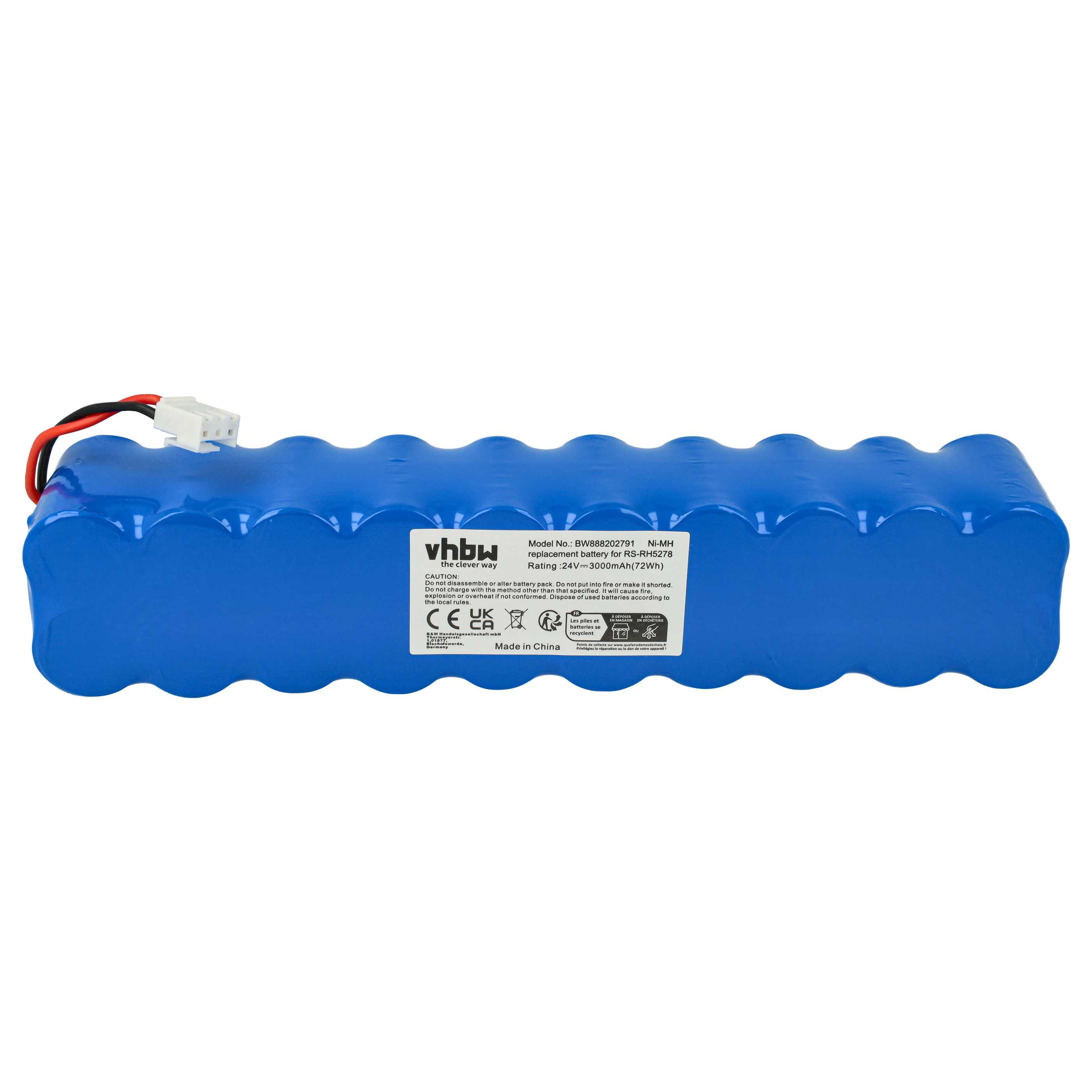 Battery replaces Rowenta RS-RH5278 for Rowenta 3000mAh, 24V, NiMH