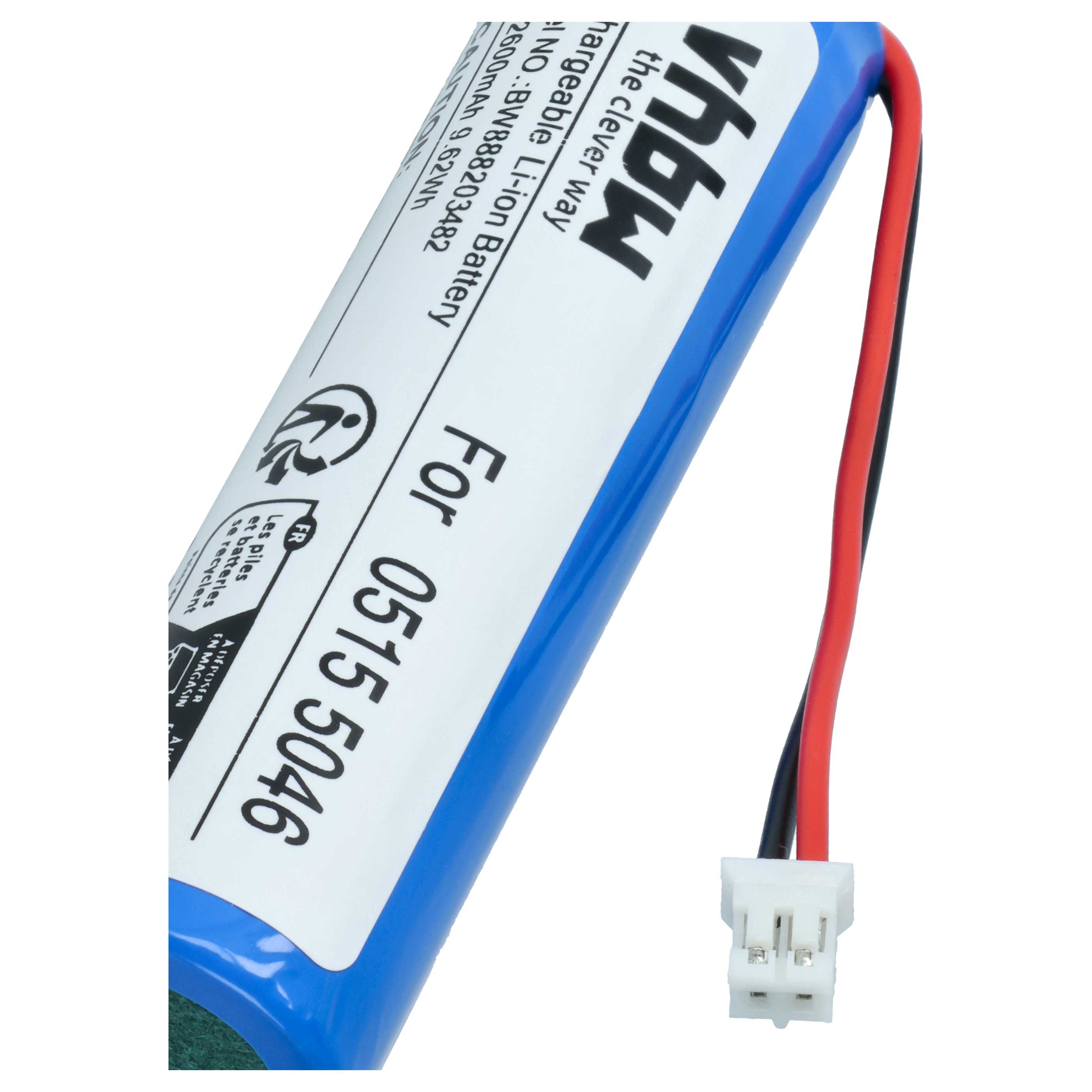 Messtechnik-Akku als Ersatz für Testo 0515 5046 für Testo - 2600mAh 3,7V Li-Ion