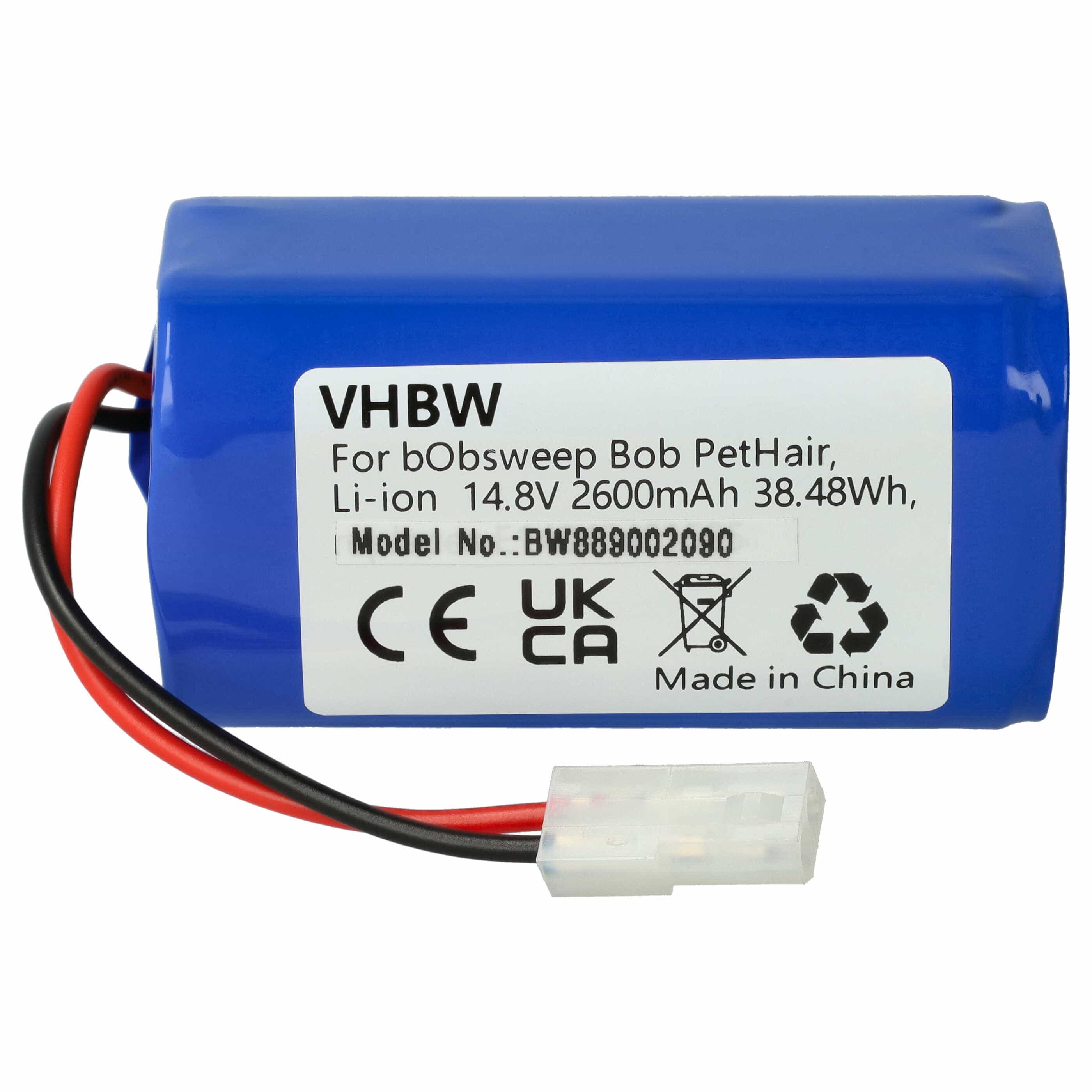 Batteria sostituisce bObsweep E14040401505a per aspirapolvere bObsweep - 2600mAh 14,4V Li-Ion