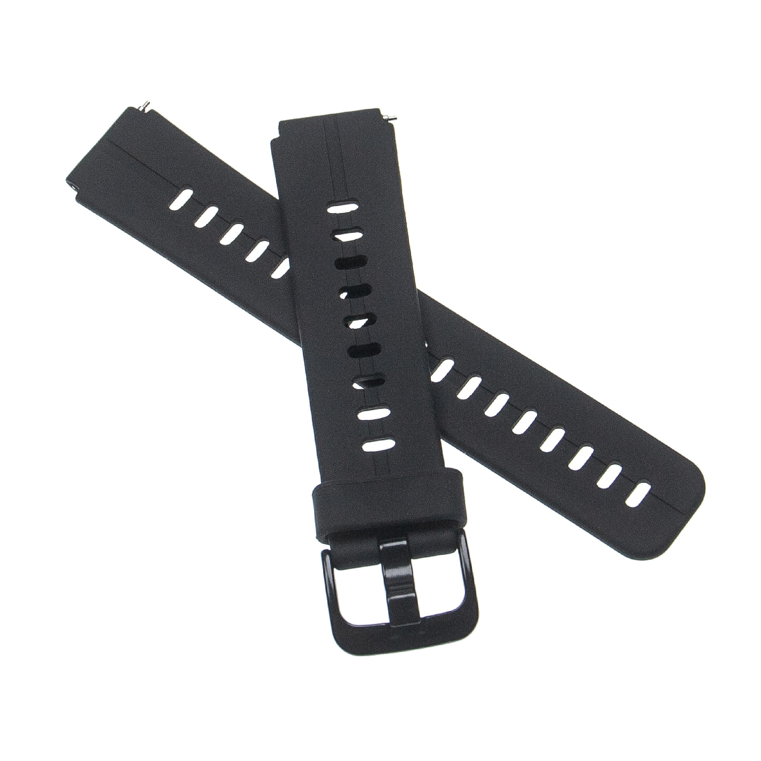 wristband for Huawei Smartwatch - 11.2 + 8.8 cm long, 16mm wide, silicone, black