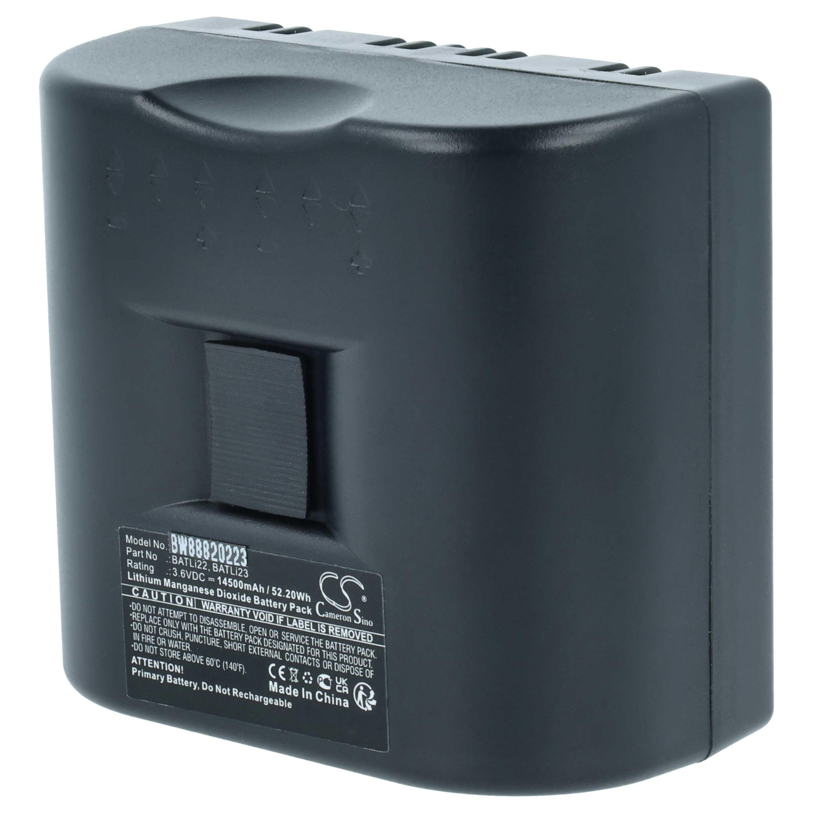 Batería reemplaza Daitem MPU01X, BATLI23, BATLI22 para instalación alarma (14500 mAh, 3,6 V, Li-MnO2)