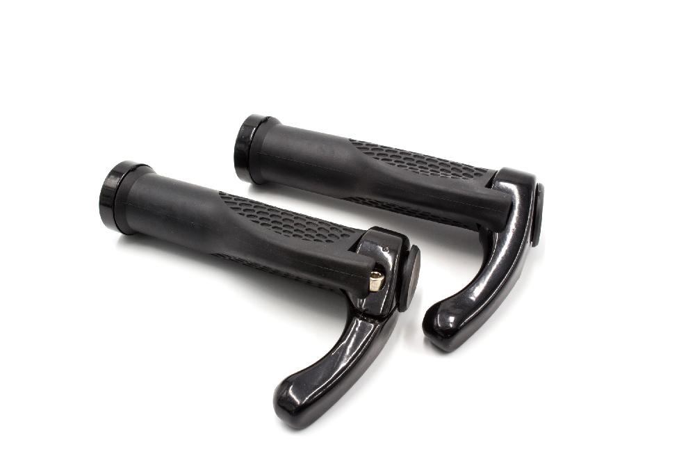 2x Handlebar Grips suitable for Bicycle, Mountain Bike - Hand Grips with Bar Ends, Ergonomic, Black