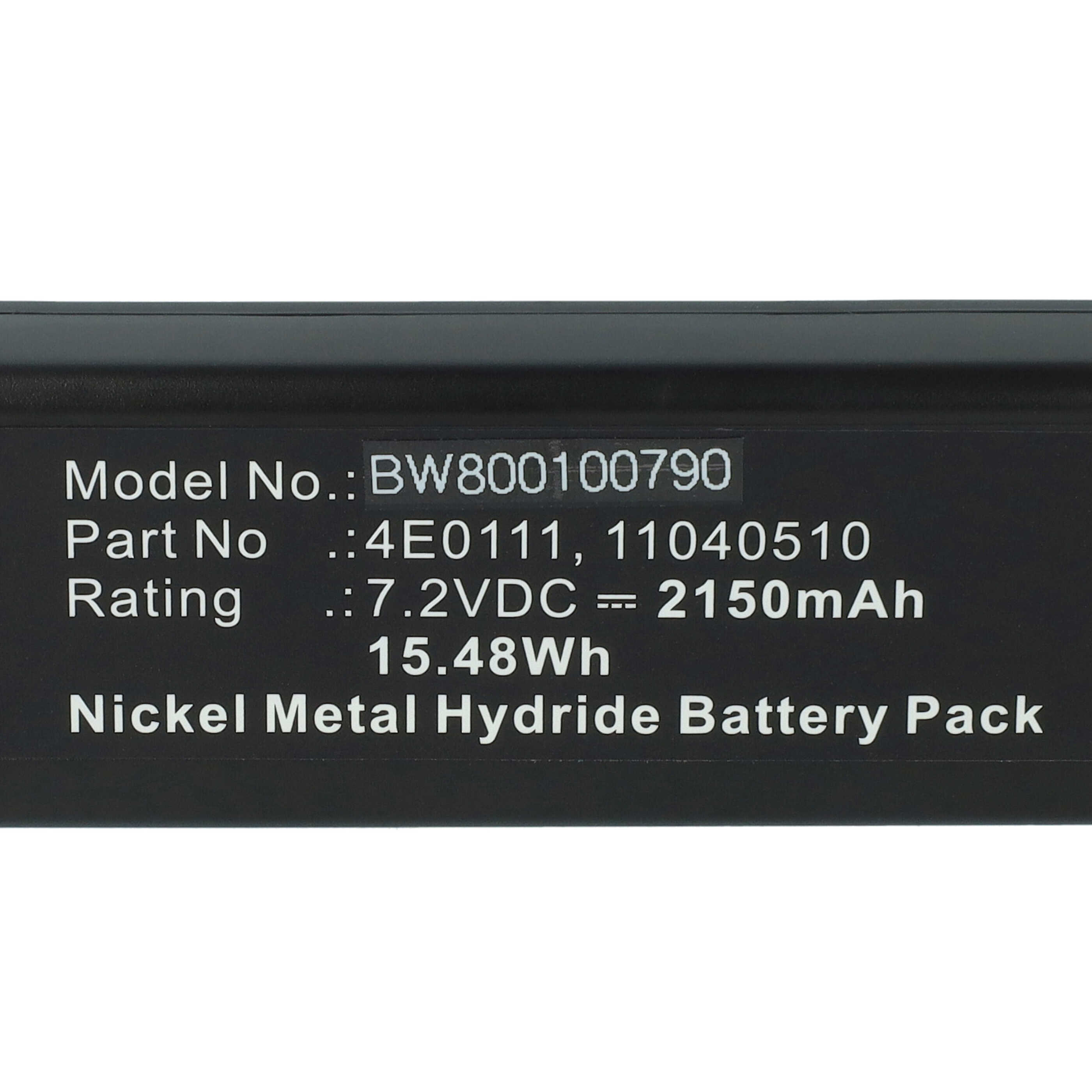 Batería reemplaza Citizen PN-60, KC69801 para cámara Kodak - 2150 mAh 7,2 V NiMH