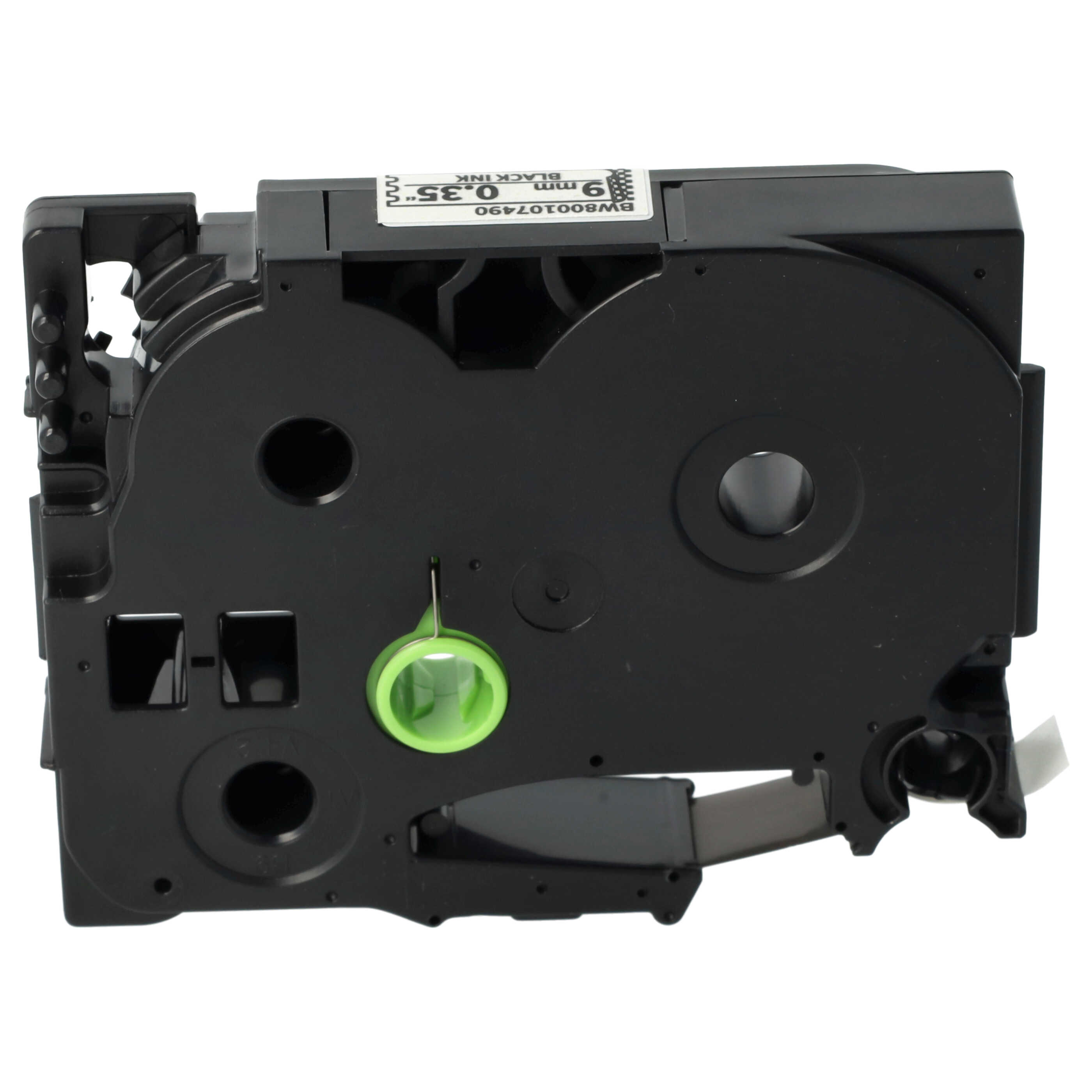 Label Tape as Replacement for Brother TZE-SE2, TZ-SE2 - 9 mm Black to White