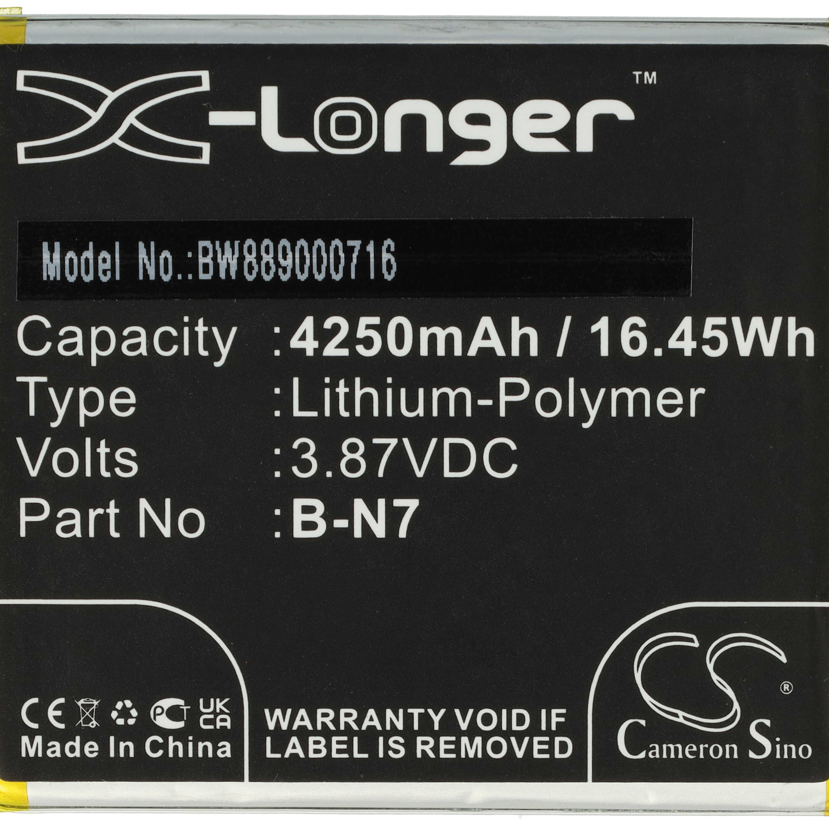 Akku als Ersatz für Vivo B-N7 - 4250mAh 3,87V Li-Polymer