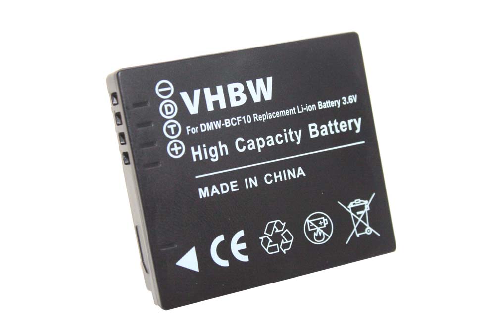 Battery Replacement for Panasonic DMW-BCF10, DMW-BCF10E - 700mAh, 3.6V, Li-Ion