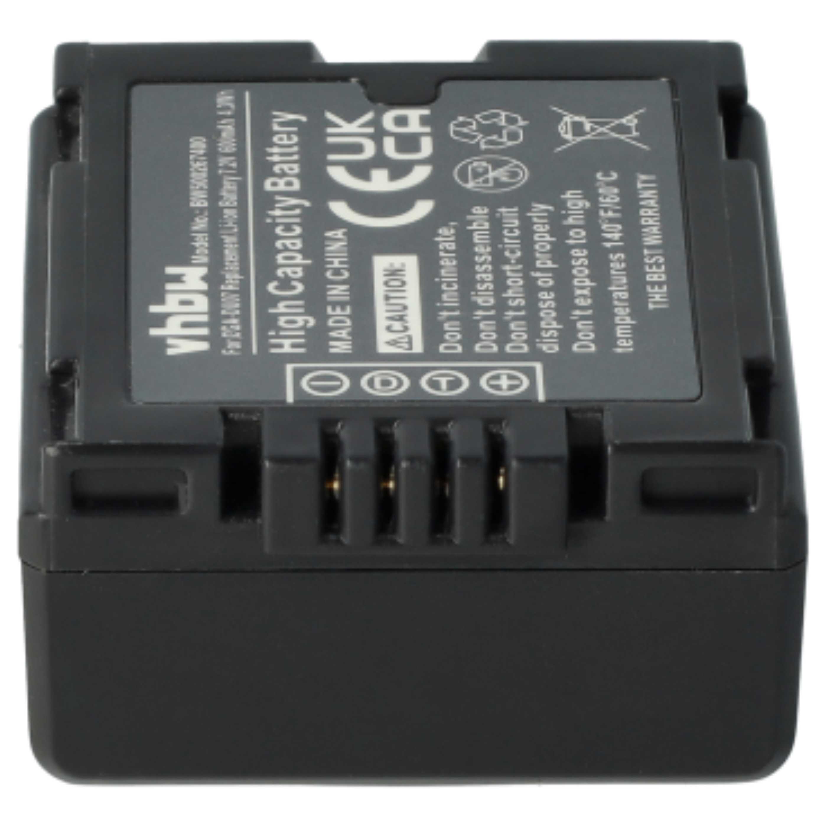 Videokamera-Akku (2 Stück) als Ersatz für Hitachi DZ-BP07s, DZ-BP14s, DZ-BP21s - 600mAh 7,2V Li-Ion