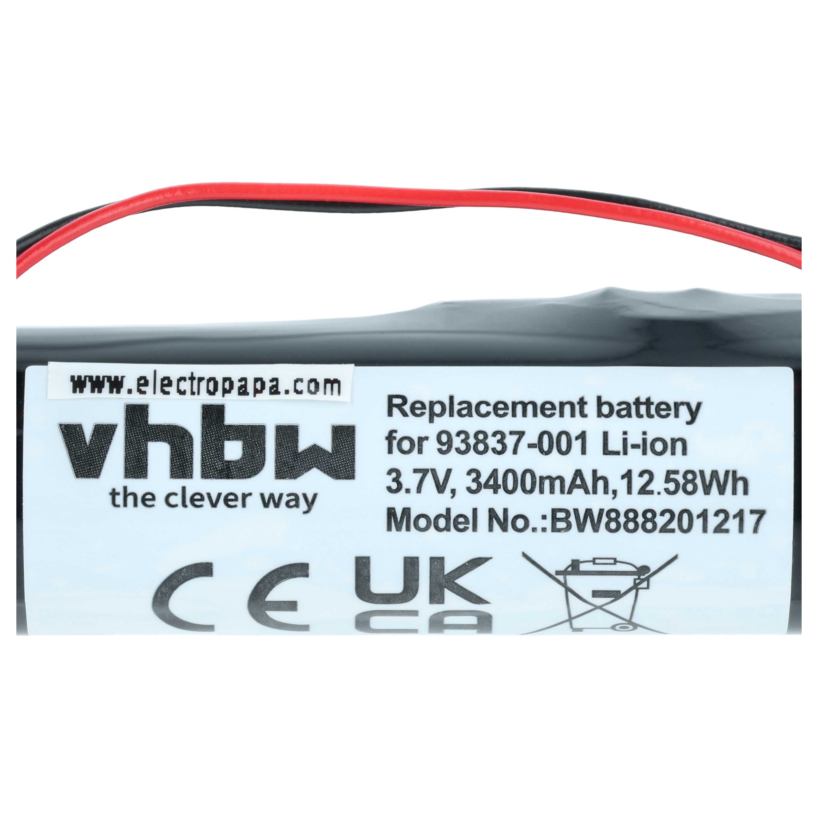 Akumulator do maszynki do strzyżenia zamiennik Wahl 93837-001, 93837-200 - 3400 mAh 3,7 V Li-Ion