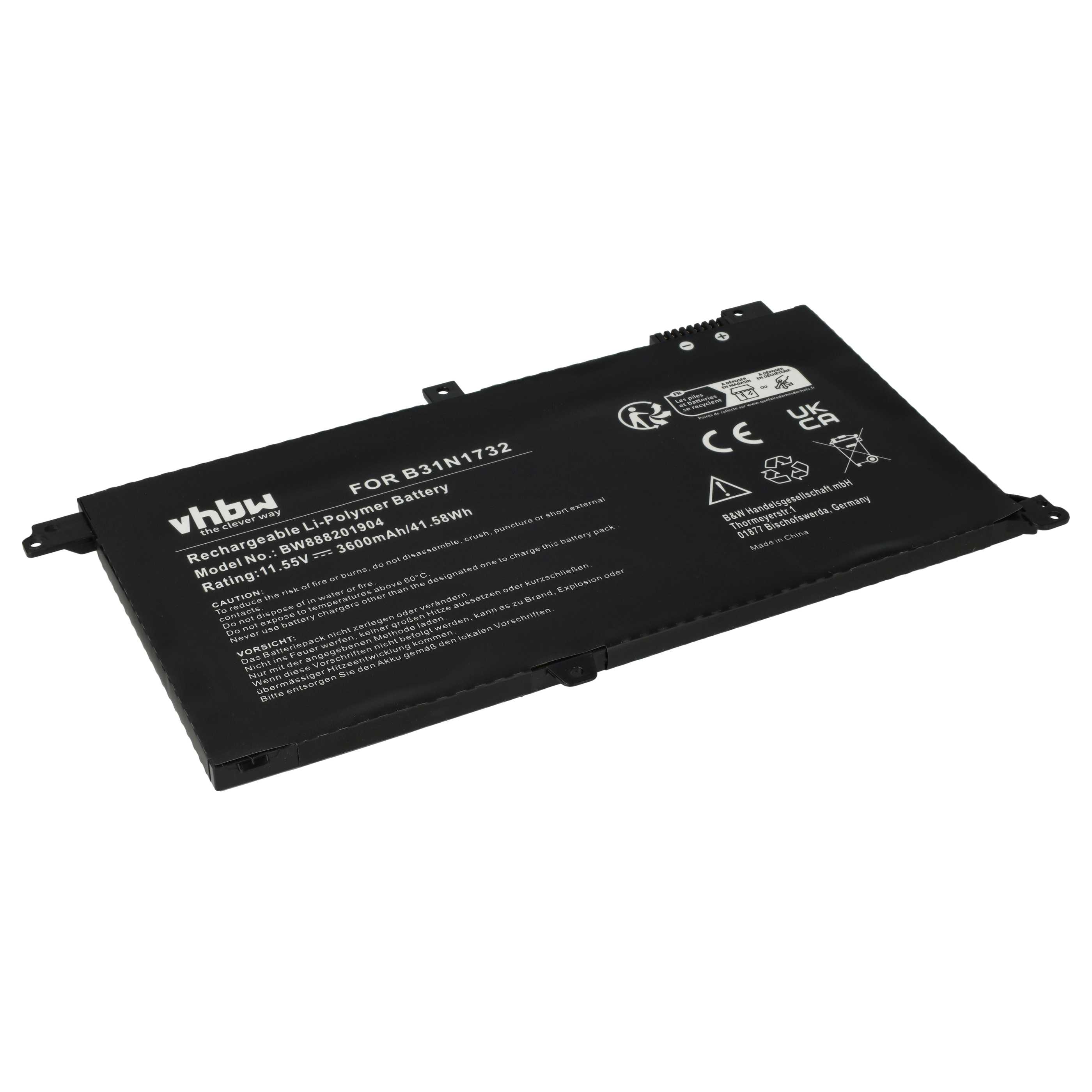 Akumulator do laptopa zamiennik Asus 0B200-02960000, 0B200-02960400, 3ICP5/57/81 - 3600 mAh 11,55 V Li-Ion