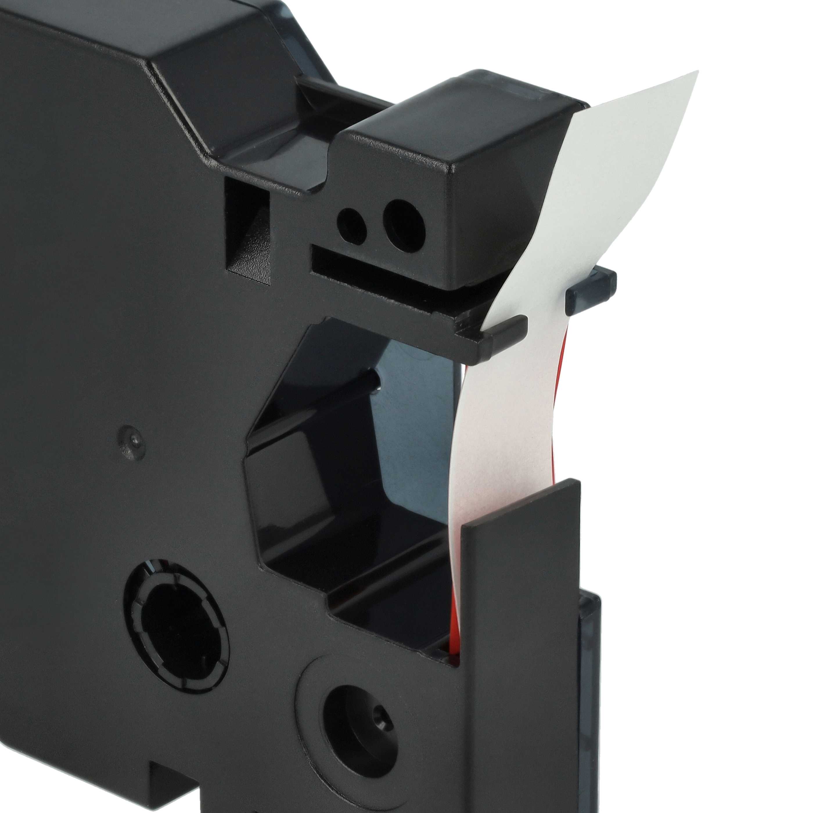Label Tape replaces Dymo D1, 45012 - 12 mm Red to Transparent