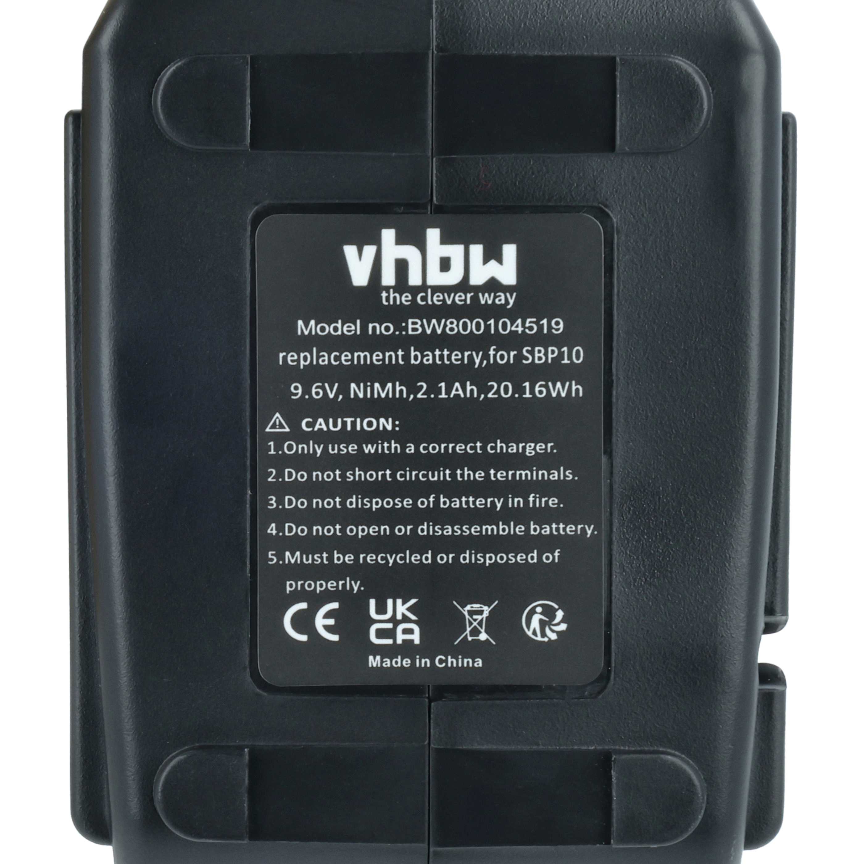2x Batteria sostituisce Hilti SPB105, 265605, 334584, 315078, SBP10 per attrezzo - 2,1Ah 9,6V NiMH