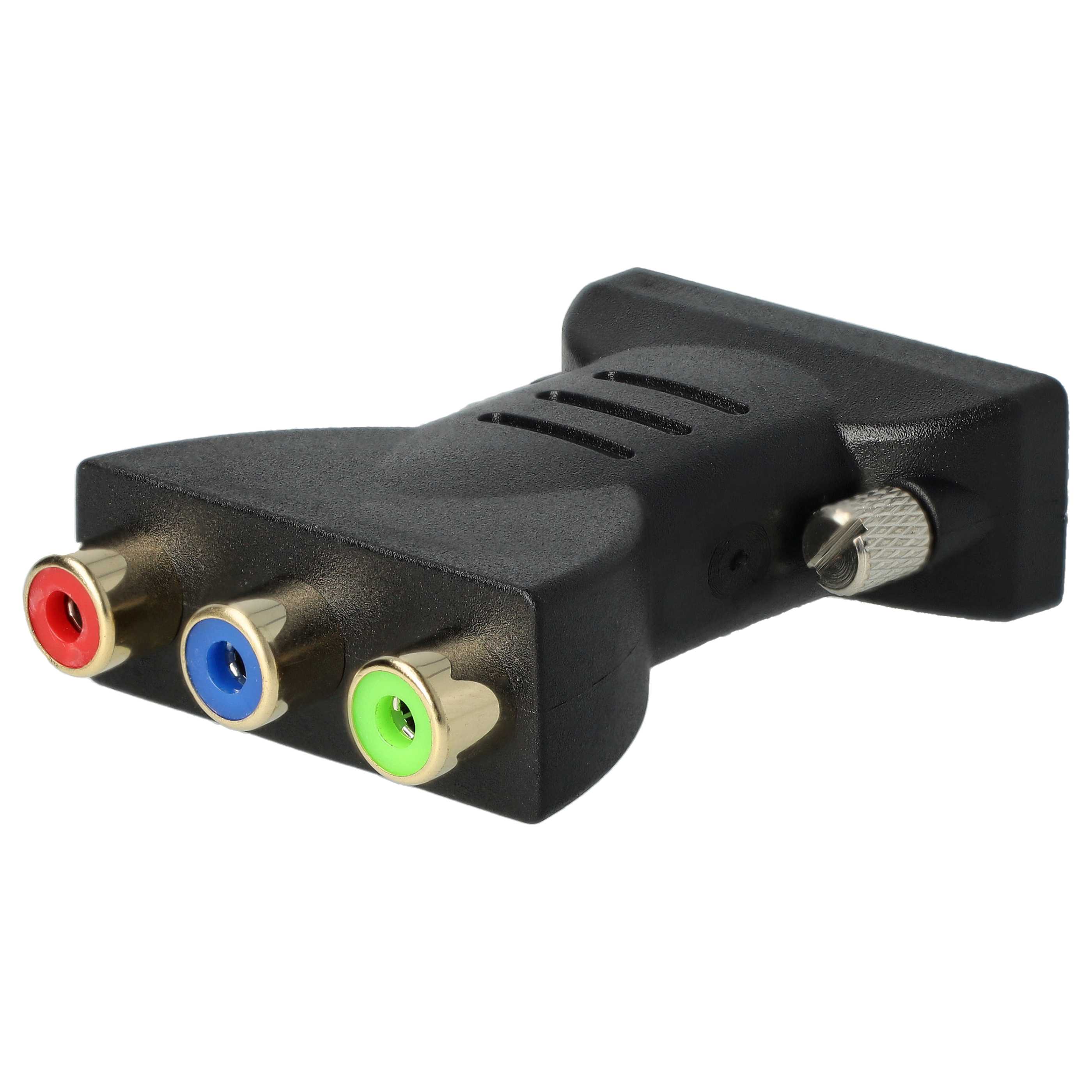 vhbw Adaptador DVI a Cinch para conectar sistemas DVI a dispositivos RCA - Convertidor de vídeo compuesto 3RCA