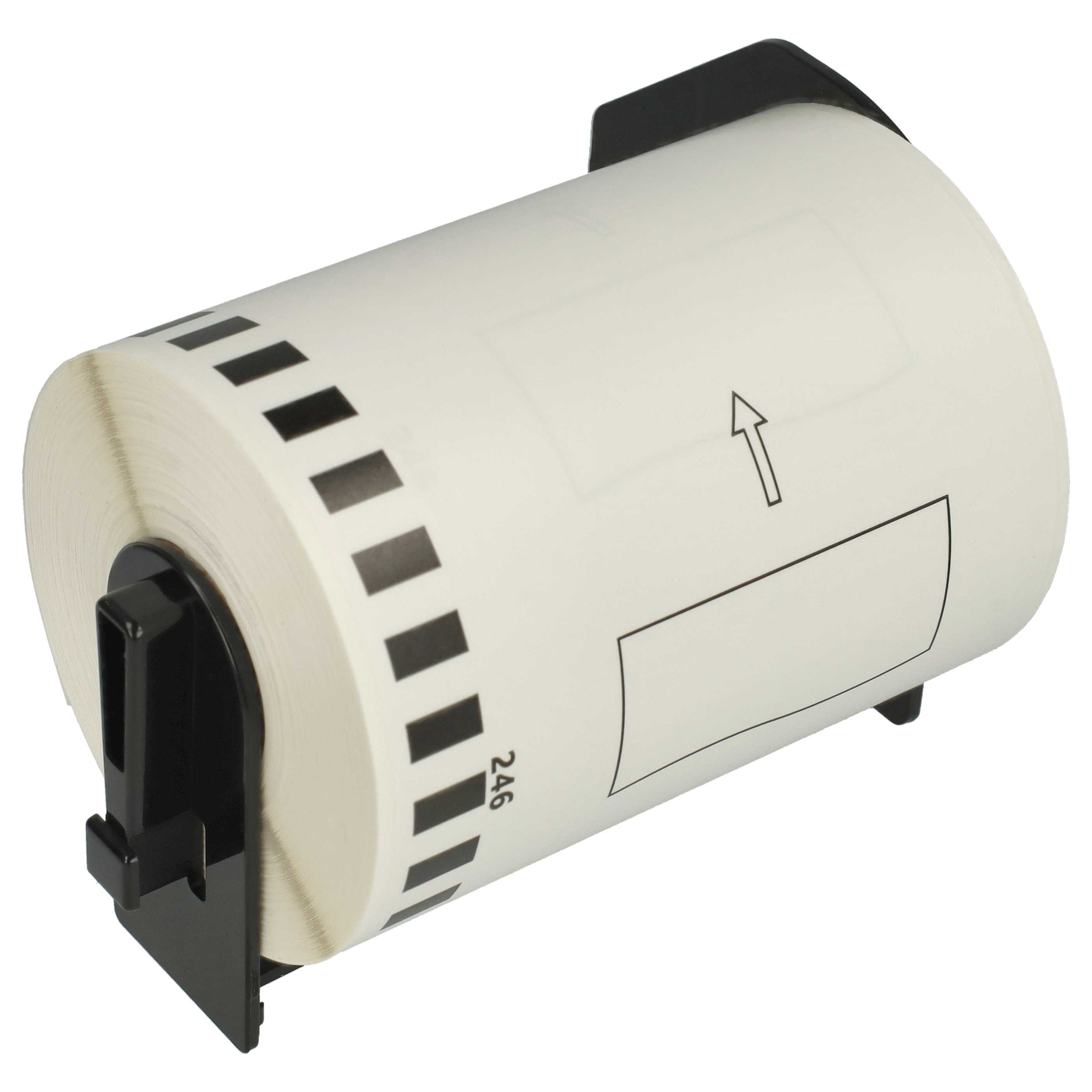 10x Label Roll replaces Brother DK-22246 for Labeller - Self-Adhesive 103 mm x 30.48 m + Holder