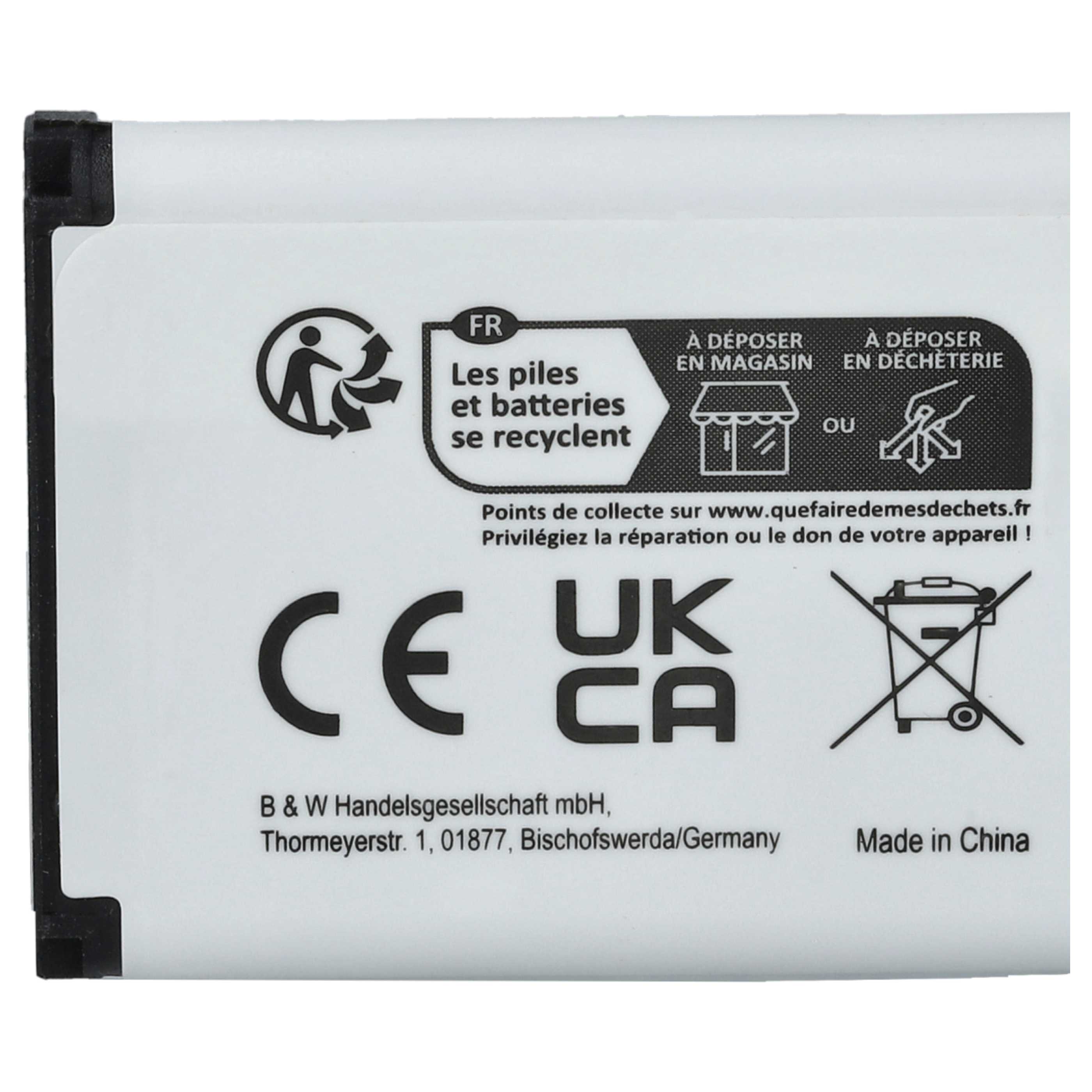 Kamera-Akku (2 Stück) als Ersatz für BenQ DLI216 für Bosch - 660mAh 3,7V Li-Ion