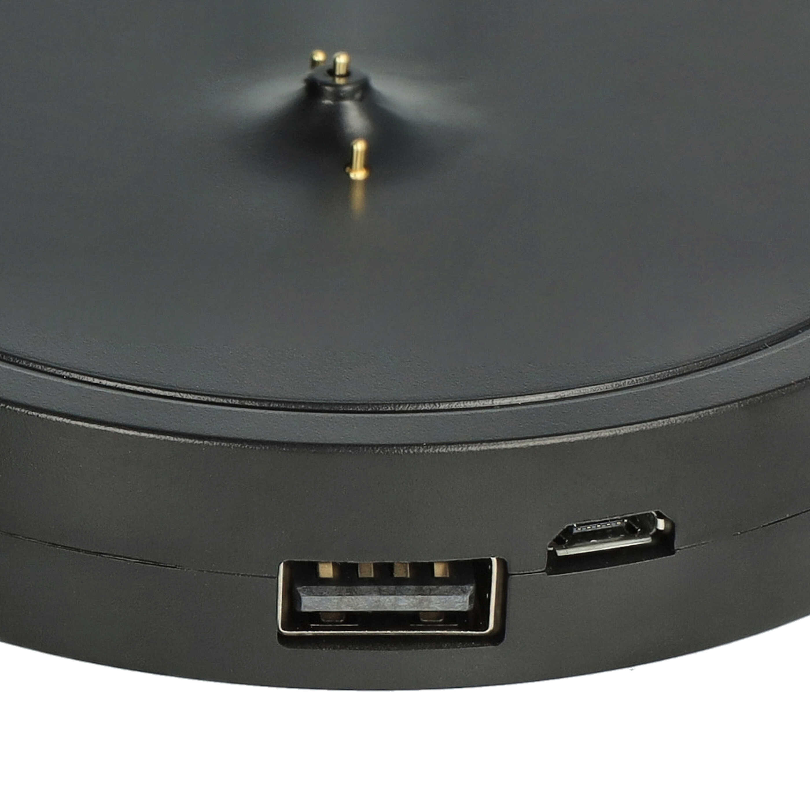 USB Charging Station Suitable for Logitech Loudspeakers - Incl. USB C Cable Black