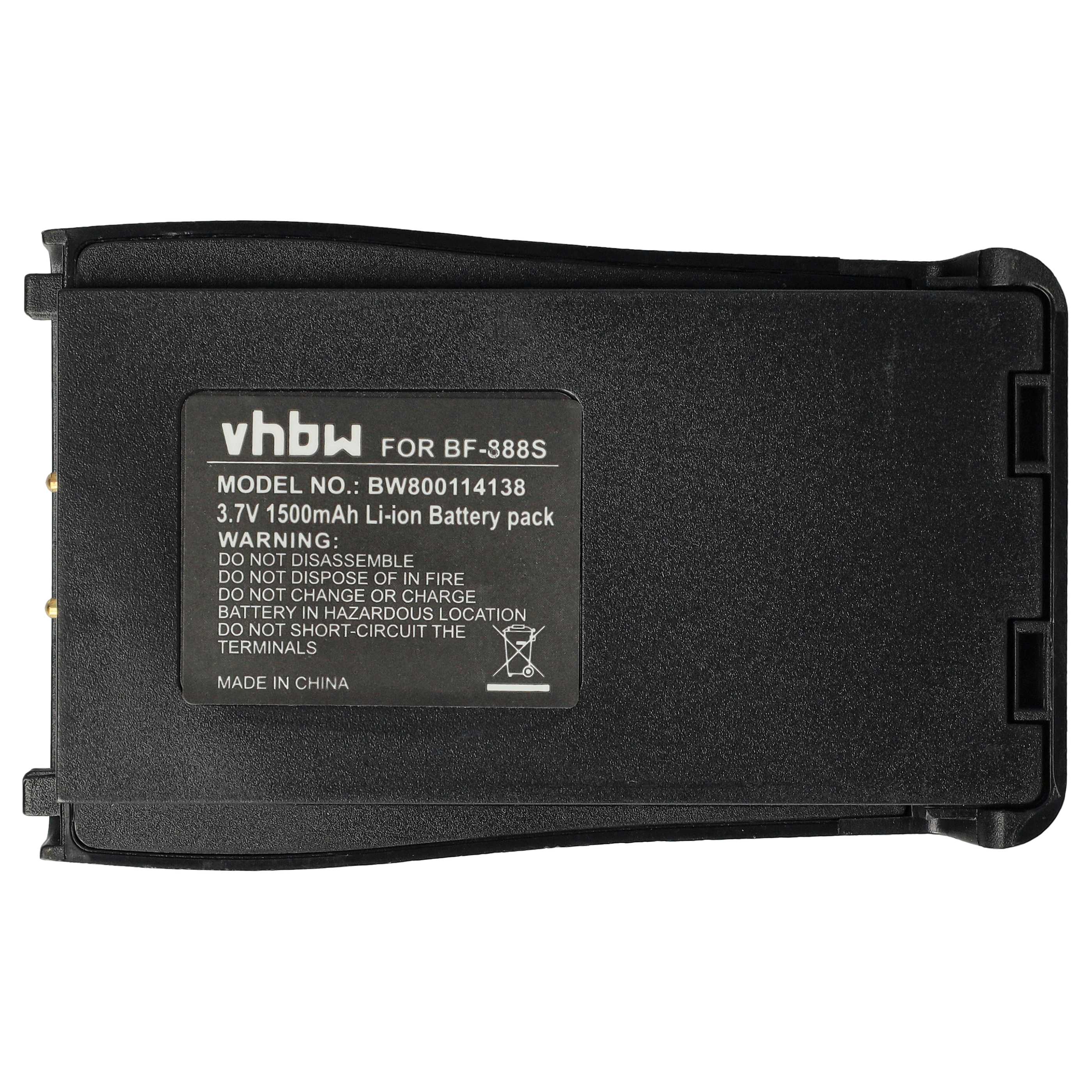 Radio 2x Battery replaces Baofeng BL-1 - 1500 mAh 3.7 V Li-Ion