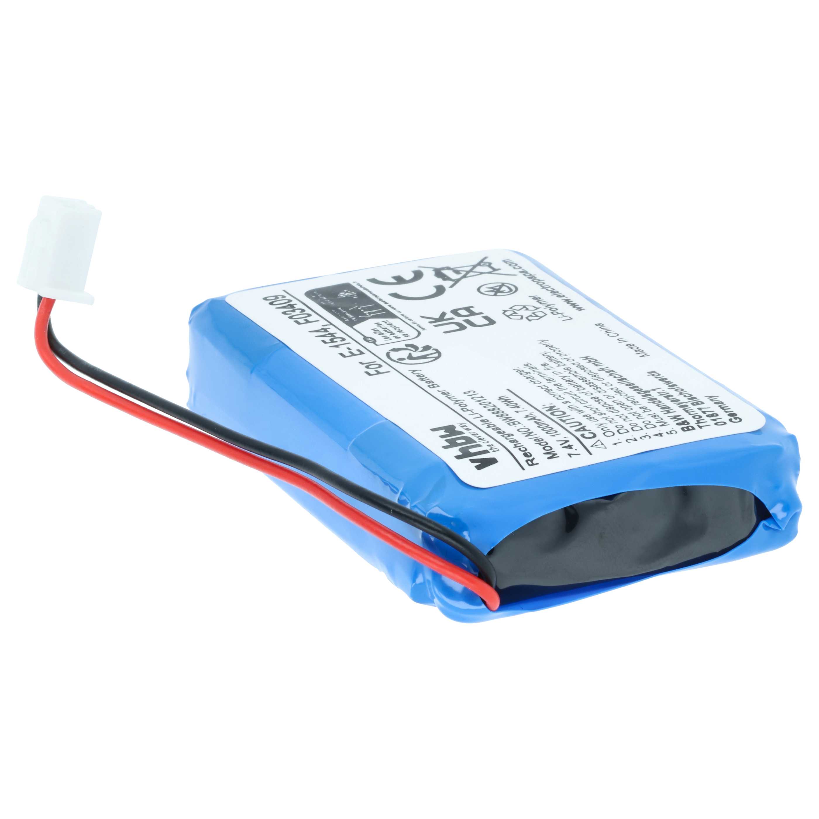 Batería reemplaza Satlink F03409, E-1544 para dispositivo medición (1000 mAh, 7,4 V, Li-Polímero)