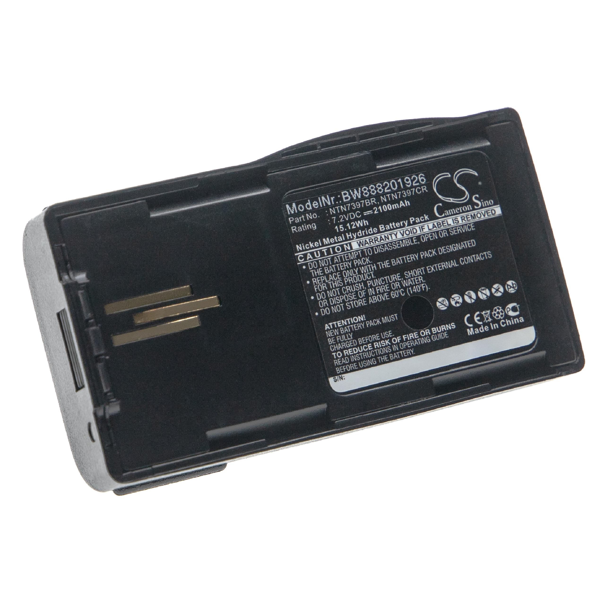 Batteria per dispositivo radio sostituisce Motorola NTN7394, NTN7394AR, NTN7394A Motorola - 2100mAh 7,2V NiMH
