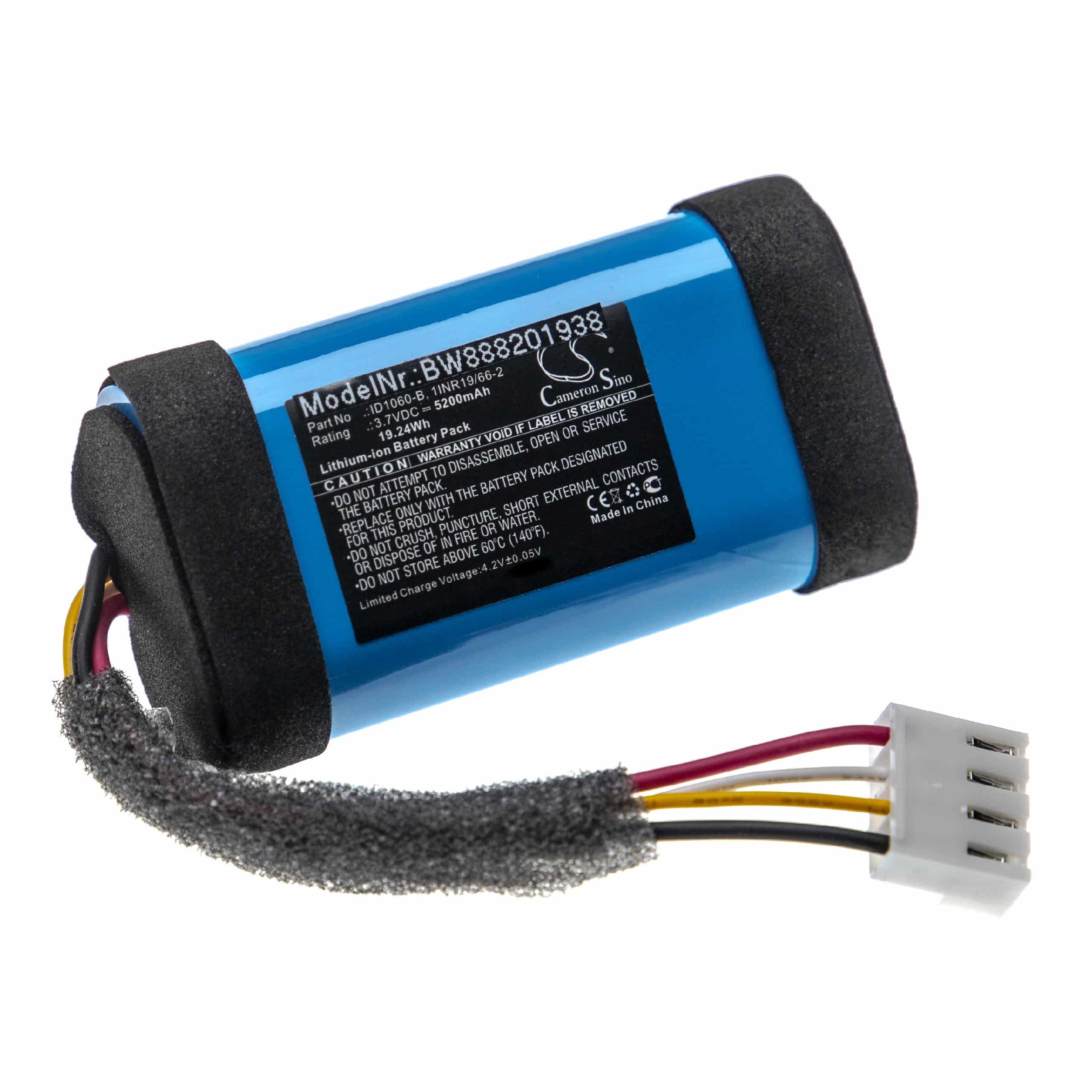 Akumulator do głośnika JBL zamiennik JBL 49-364800-1BAT2-A, ID1060-A, 1INR19/66-2, ID1060-B - Li-Ion 5200mAh