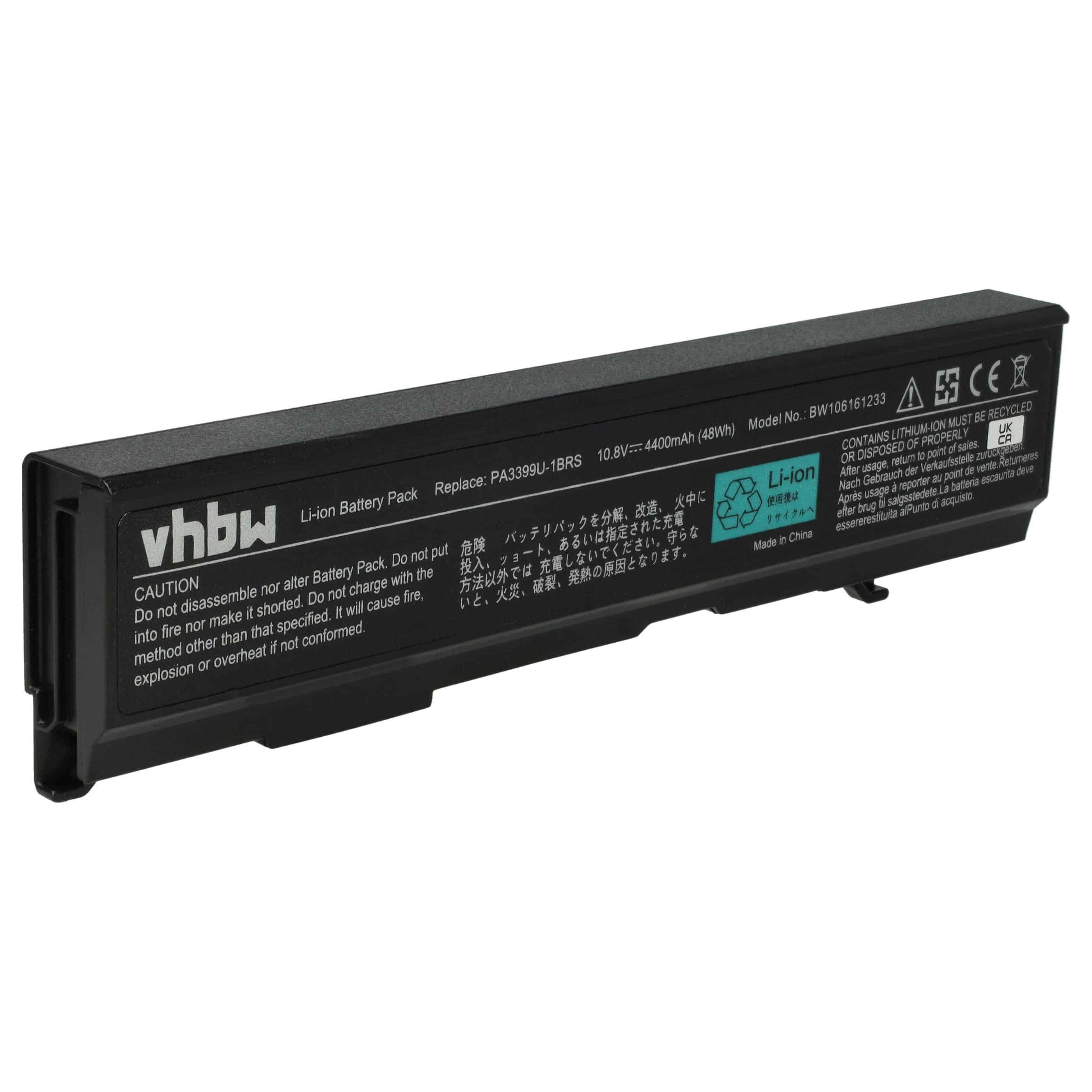 Akumulator do laptopa zamiennik Toshiba PA3399U-1BAS, PA3399U-1BRS - 4400 mAh 10,8 V Li-Ion, czarny