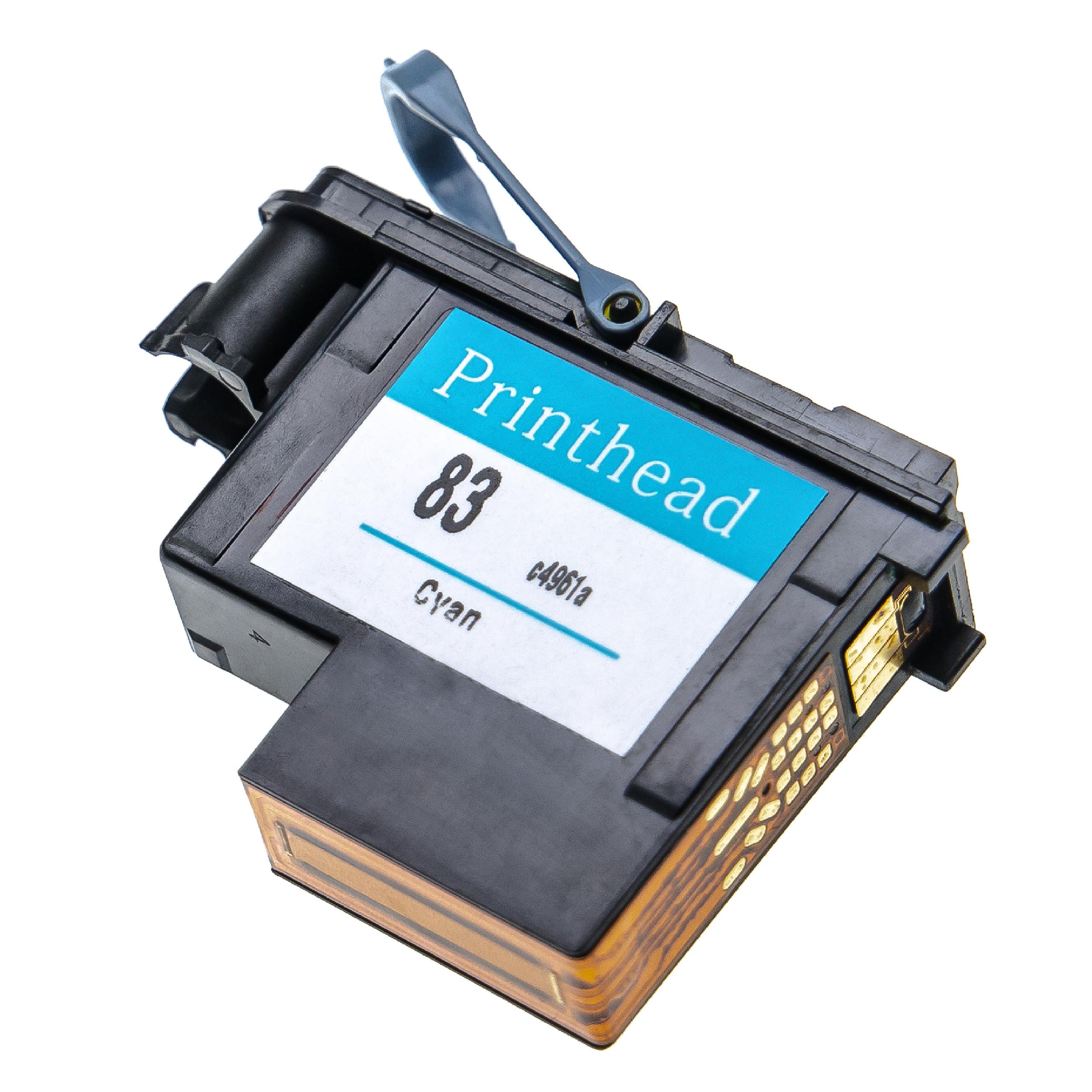 Printhead for HP DesignJet HP C4961A Printer - 13 ml, cyan, 6 cm wide, Refurbished, With Cleaner