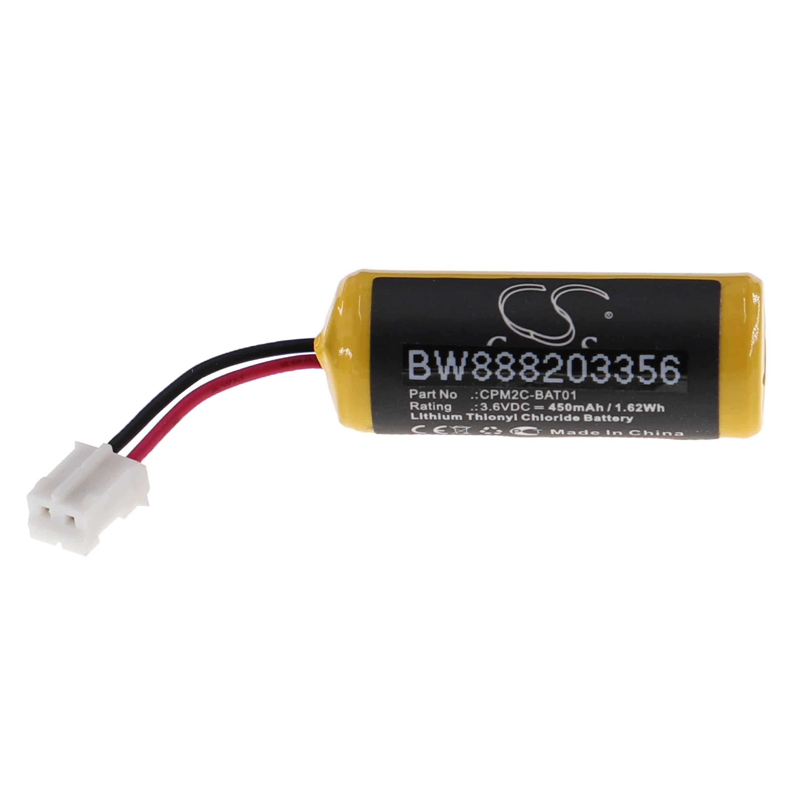 Industrial Controller Battery Replacement for Omron CPM2C-BAT01 - 450mAh 3.6V Li-SOCl2