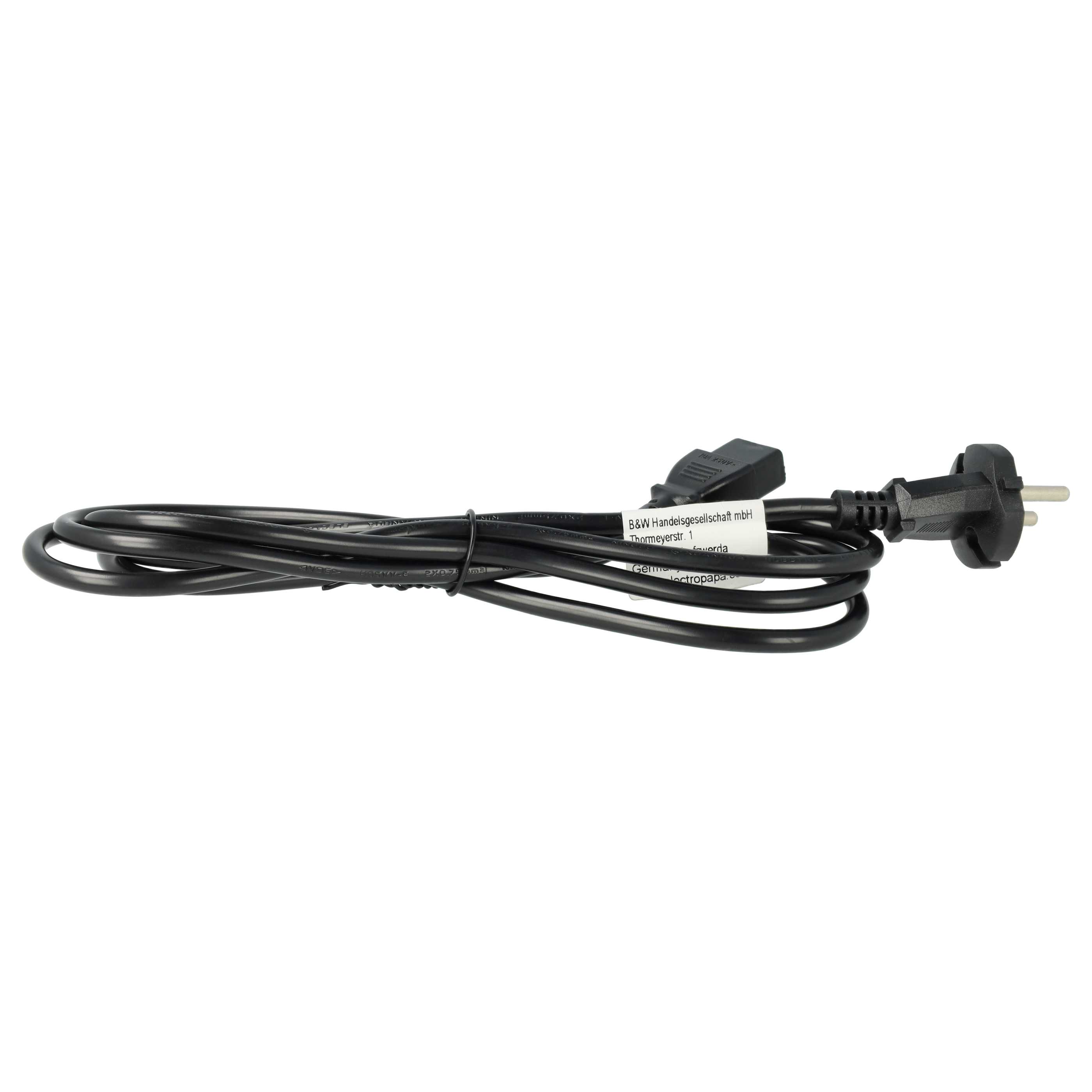 2x Kabel zasilający C9 wtyczka ochronna do urządzeń np. monitora komputera Philips, Roland, Akai, Yamaha - 2 m