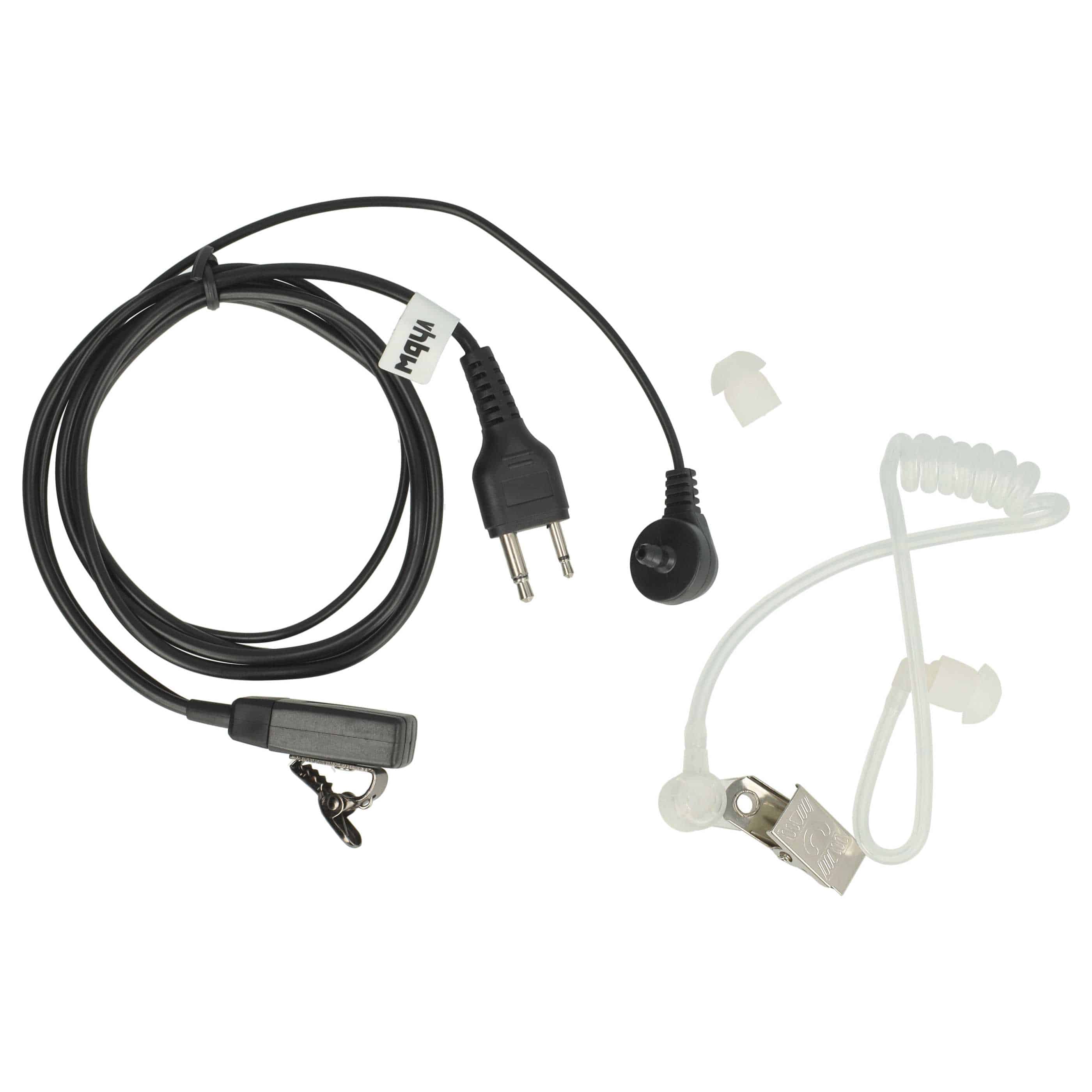 Security Radio Headset suitable for Retevis / Motorola / Hytera MTX900 - "Take Call Button", Clip Mount + Phon