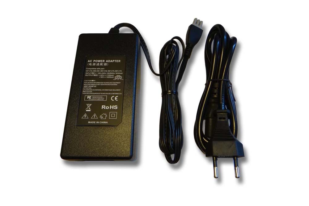 Mains Power Adapter replaces HP 0957-2176, 0957-2175, 0957-2156, 0957-2144, 0950-4491 for Printer - 200 cm