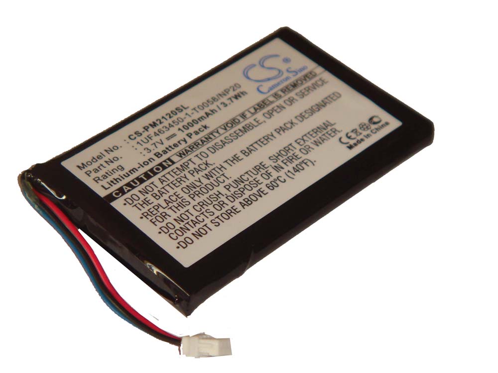 Videocamera Battery Replacement for Pure 02404-0013-00 - 1000mAh 3.7V Li-Ion