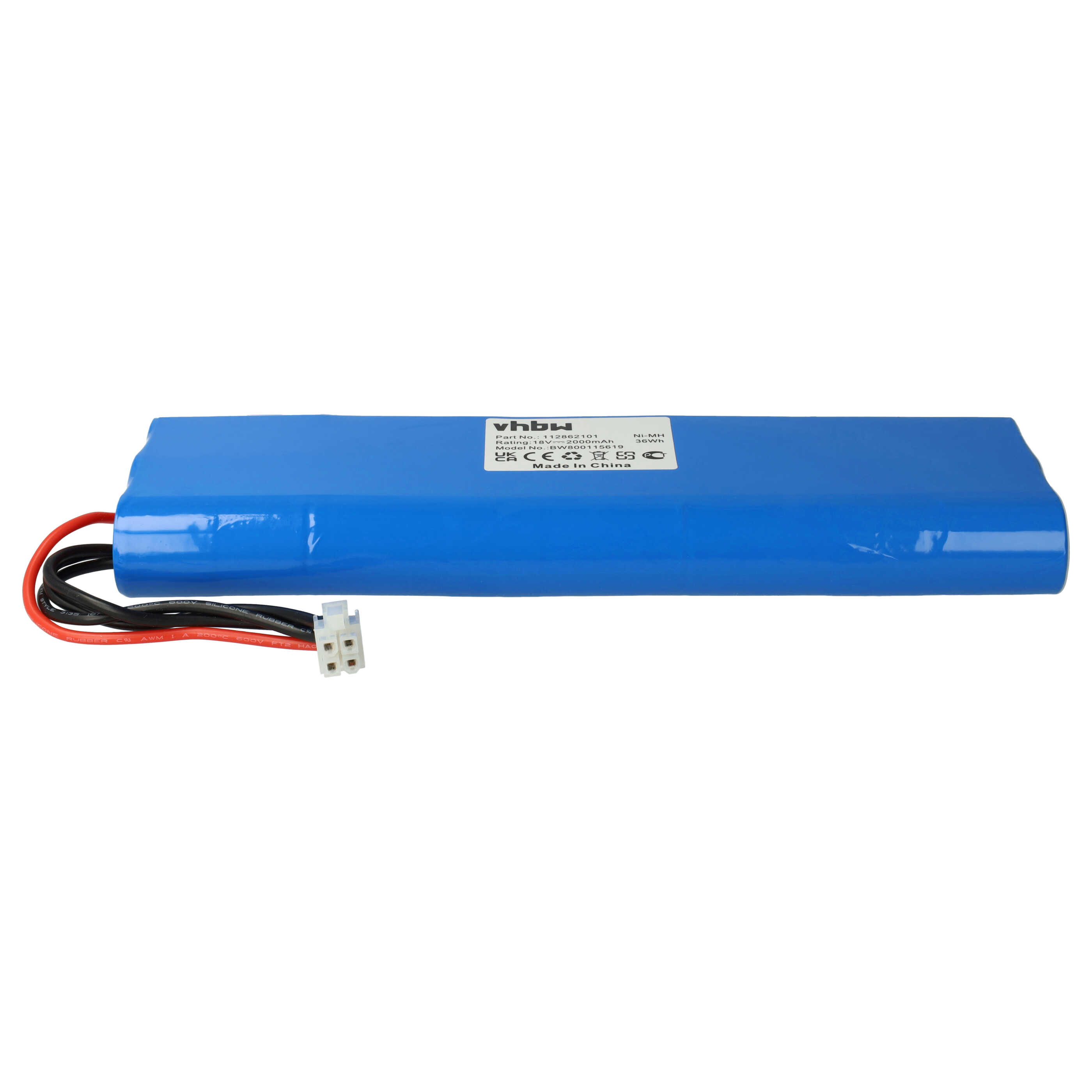 Lawnmower Battery Replacement for Husqvarna 1128621-01, 112862101/6, 112862101 - 2000mAh 18V NiMH