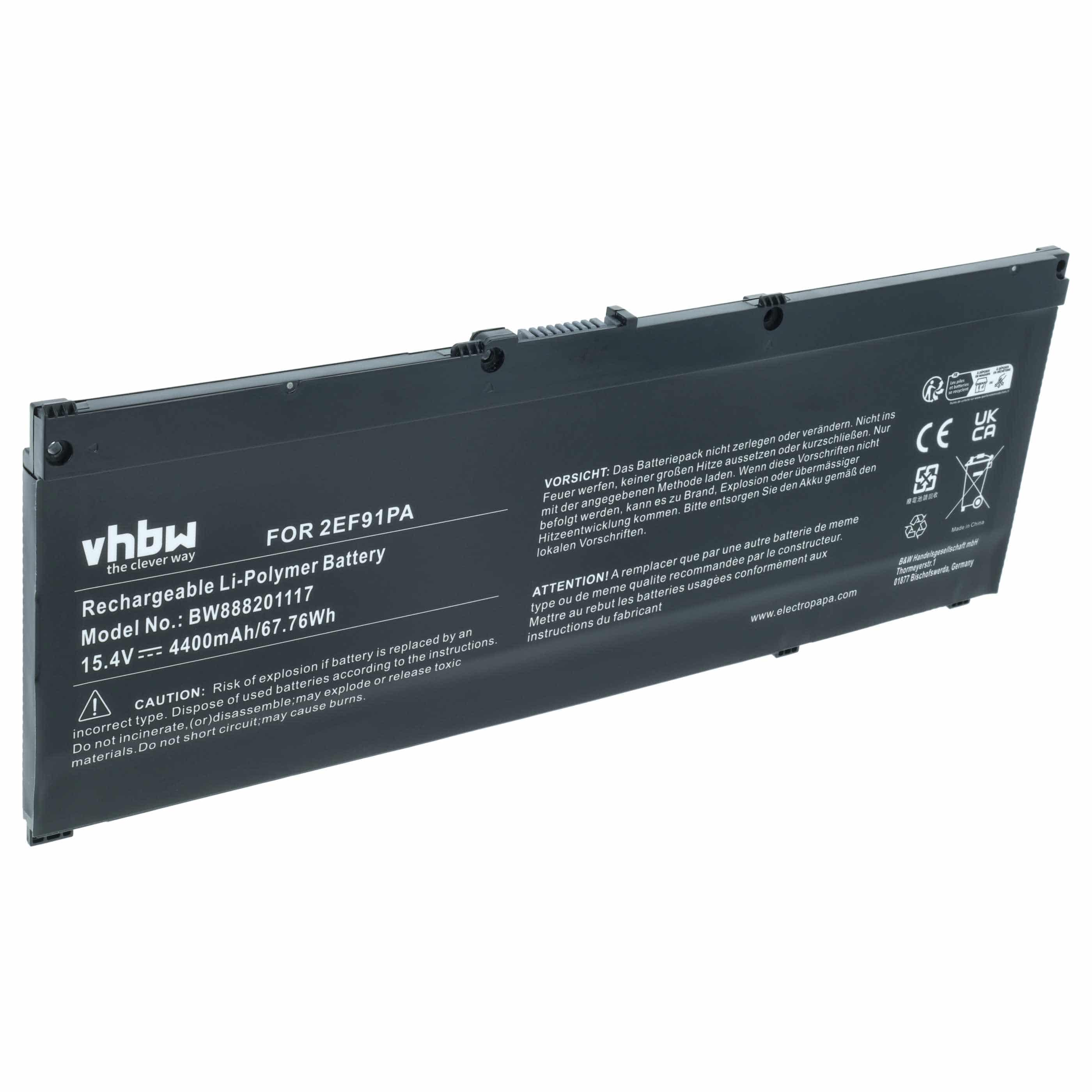 Akumulator do laptopa zamiennik HP 917678-1B1, 916678-171, 917678-271 - 4400 mAh 15,4 V LiPo, czarny