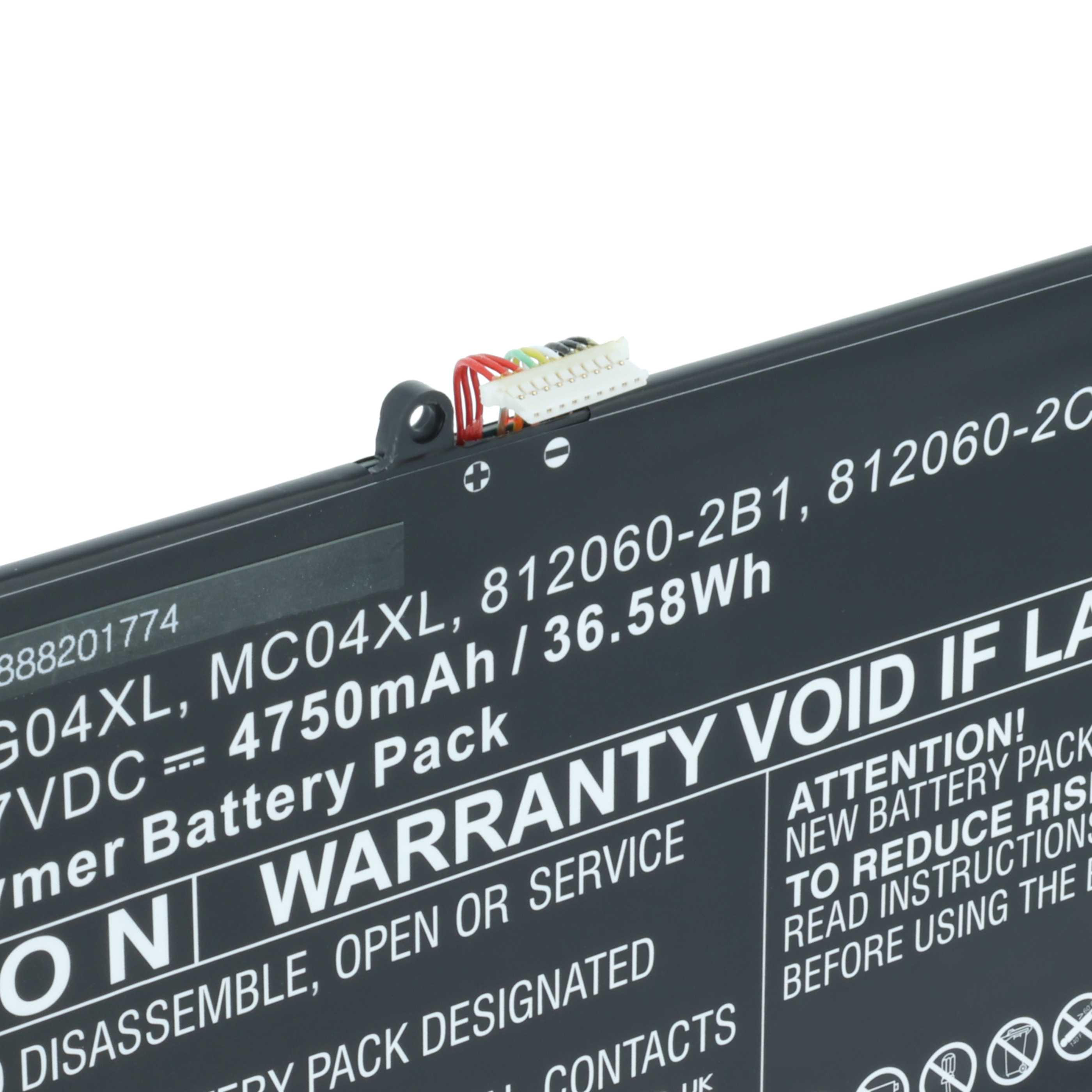 Akumulator do laptopa zamiennik HP 812060-2C1, 812148-855, 812060-2B1 - 4750 mAh 7,7 V LiPo, czarny