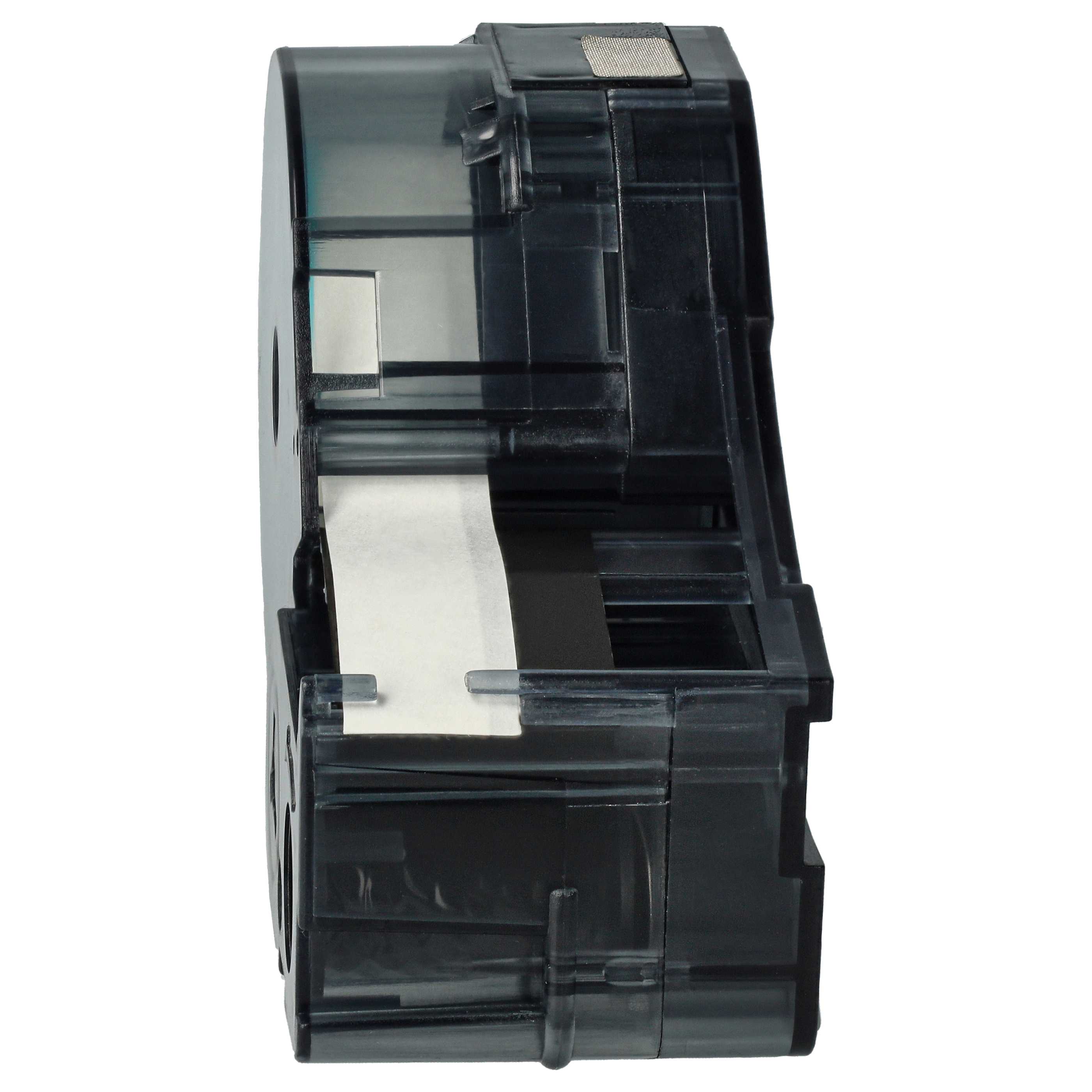 5x Cassettes à ruban remplacent Brady M21-375-423 - 9,53mm lettrage Noir ruban Blanc, polyester permanent