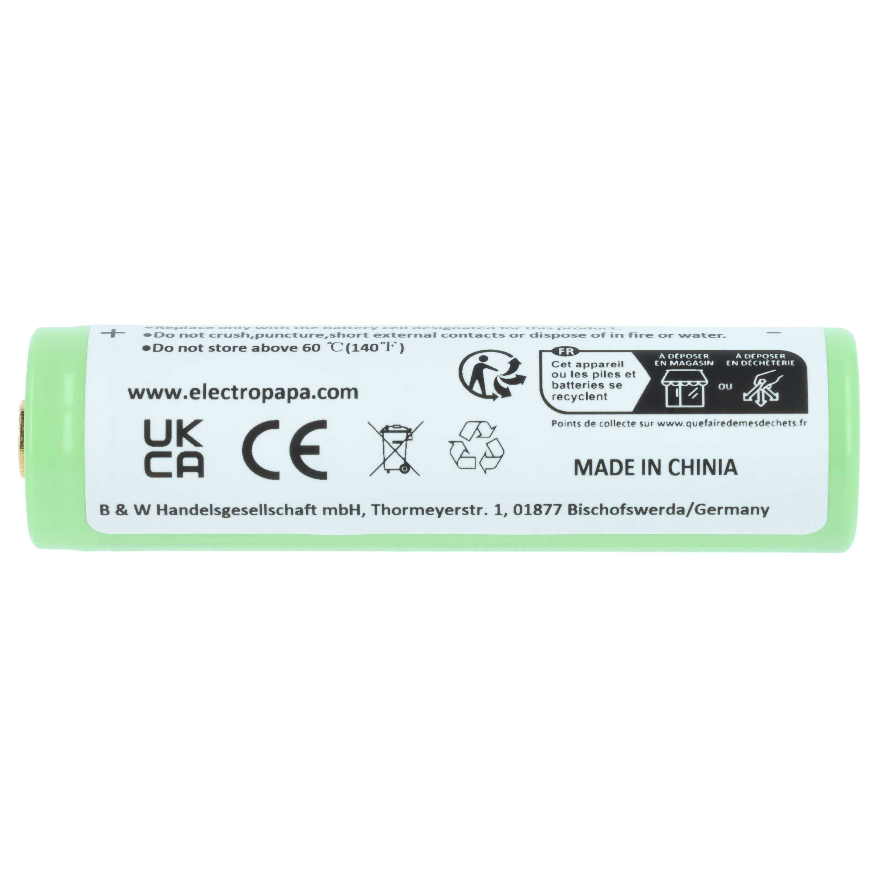 Torch - 2x Battery replaces Ledlenser 501001 - 3 Ah 3.7 V Li-Ion