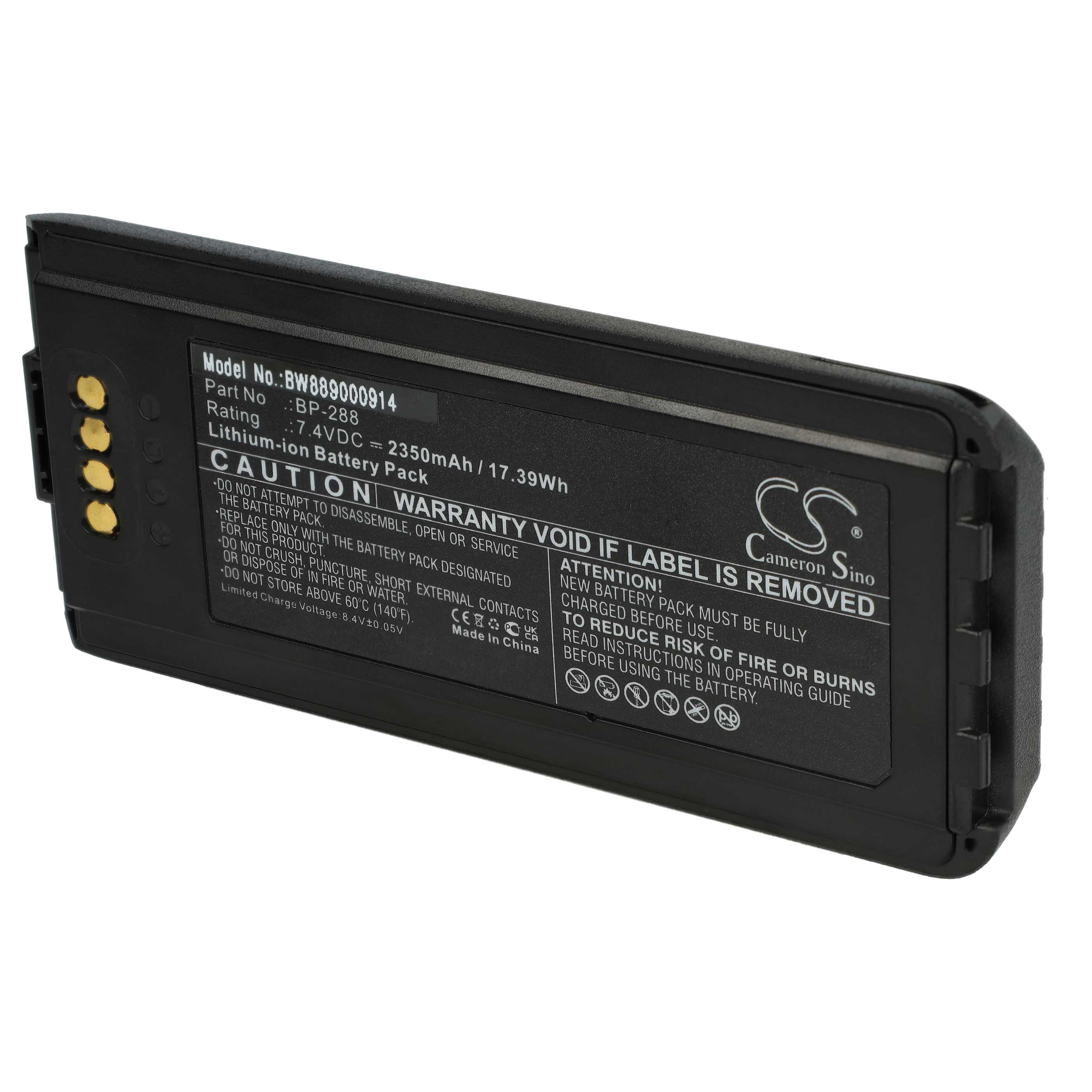 Radio 2x Battery replaces Icom BP-288 - 2350 mAh 7.4 V Li-Ion