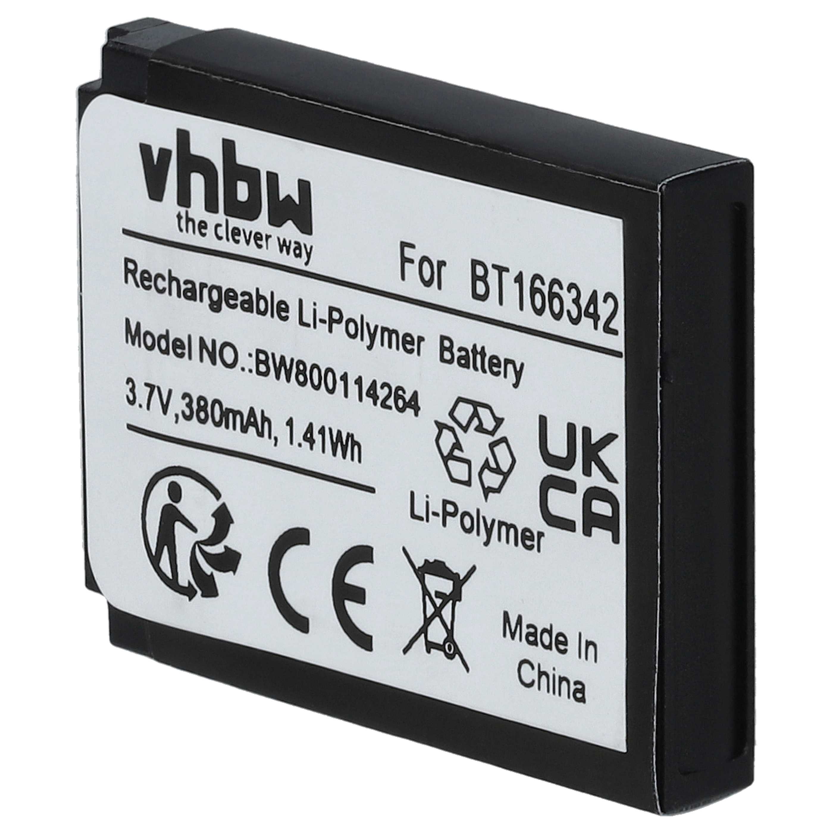 Batteria sostituisce BT166342, PX8914-944, BT266342 per smartwatch - 380mAh 3,7V Li-Poly