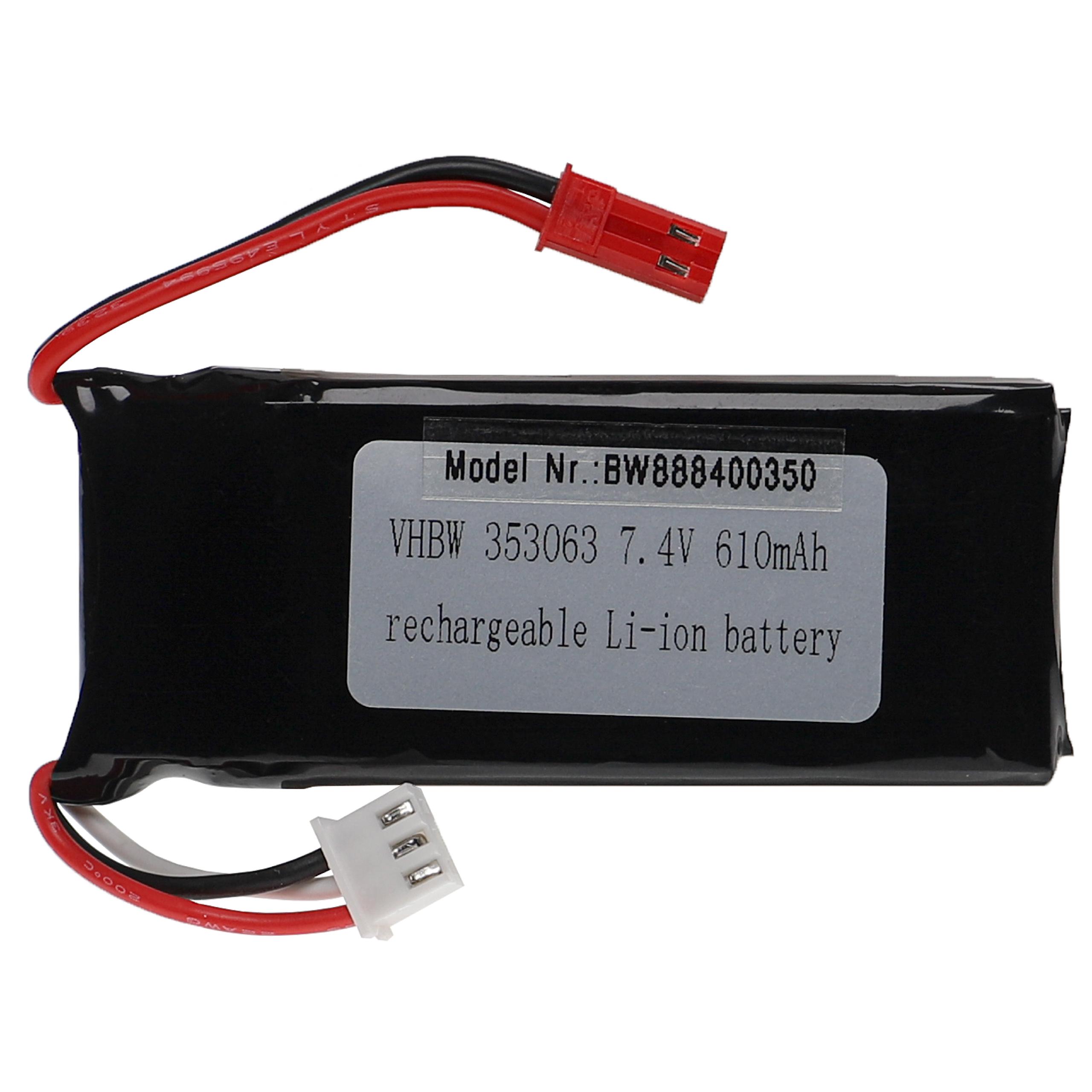 Batteria per modellini RC - 610mAh 7,4V Li-Poly, BEC