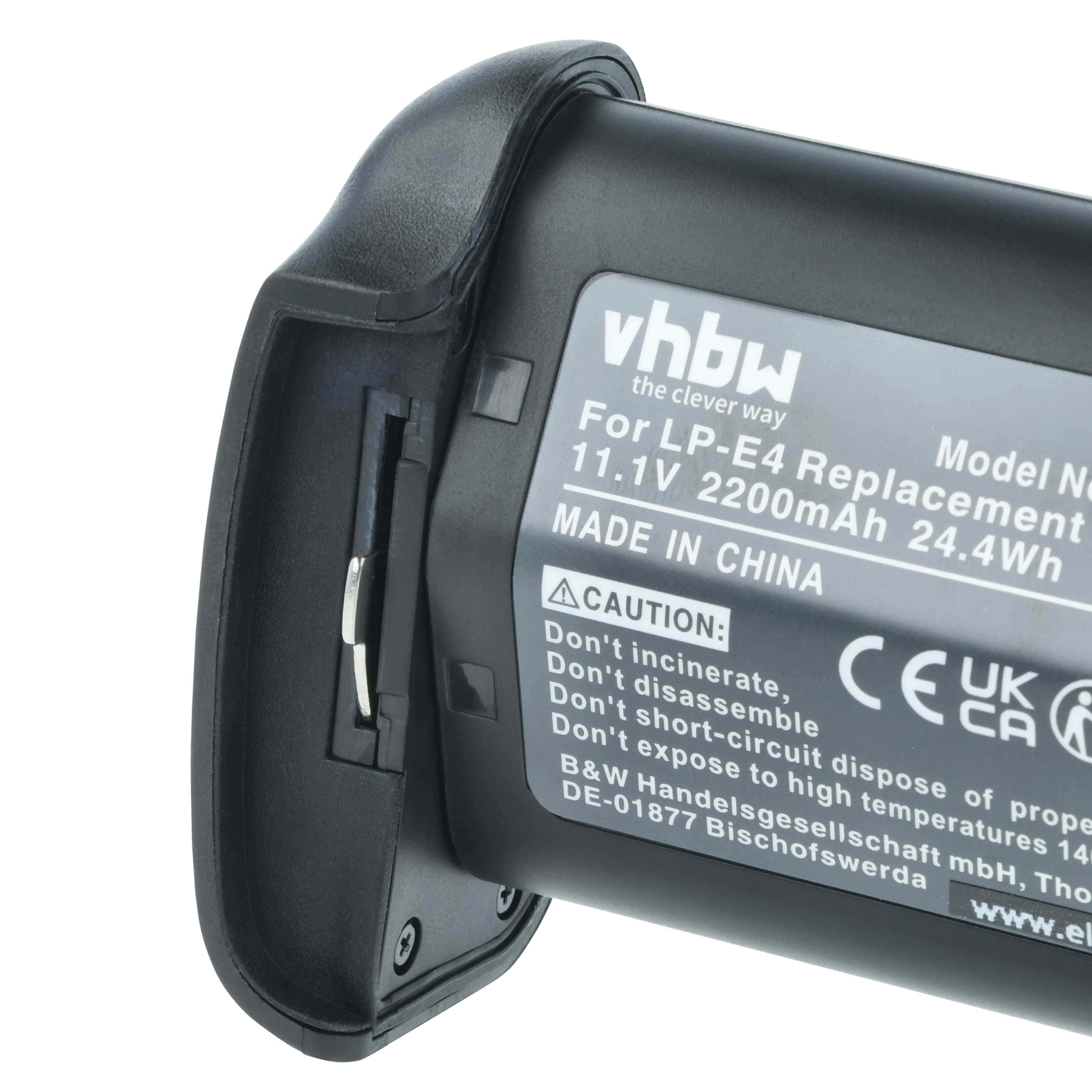 2x Battery replaces Canon LP-E4N, LP-E4 - 2200mAh, 11.1V, Li-Ion