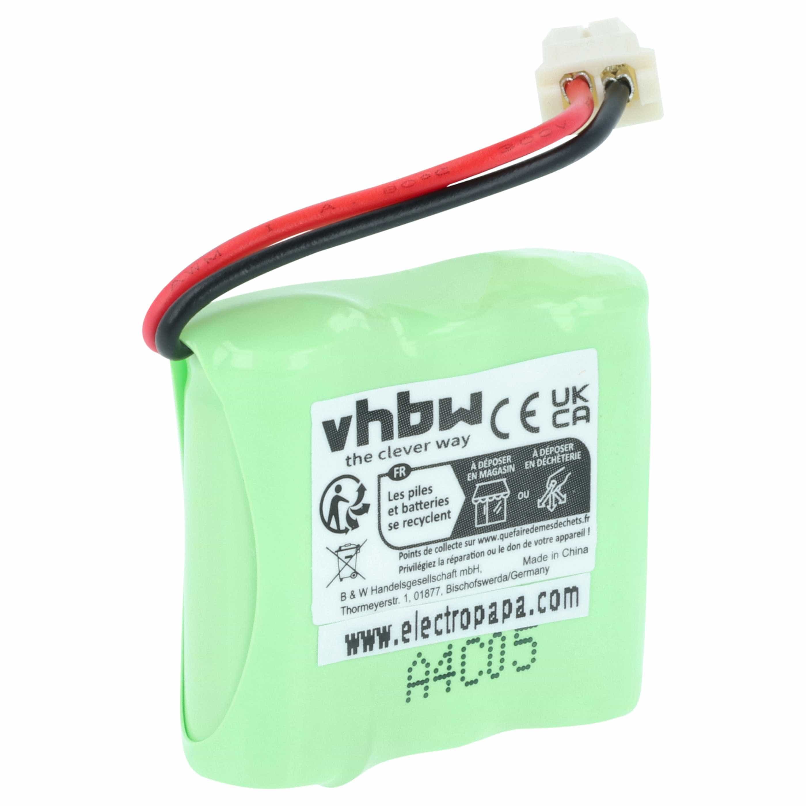 Batterie remplace T301, T109 pour téléphone Panasonic - 300mAh 3,6V NiMH