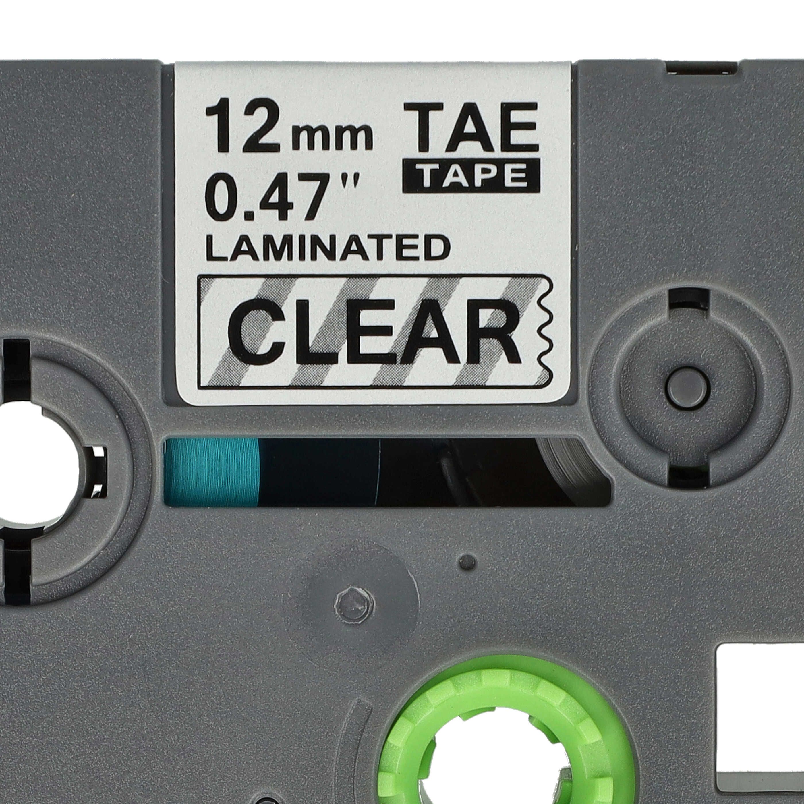 Label Tape replaces Brother TZE-131S - 12 mm Black to Transparent