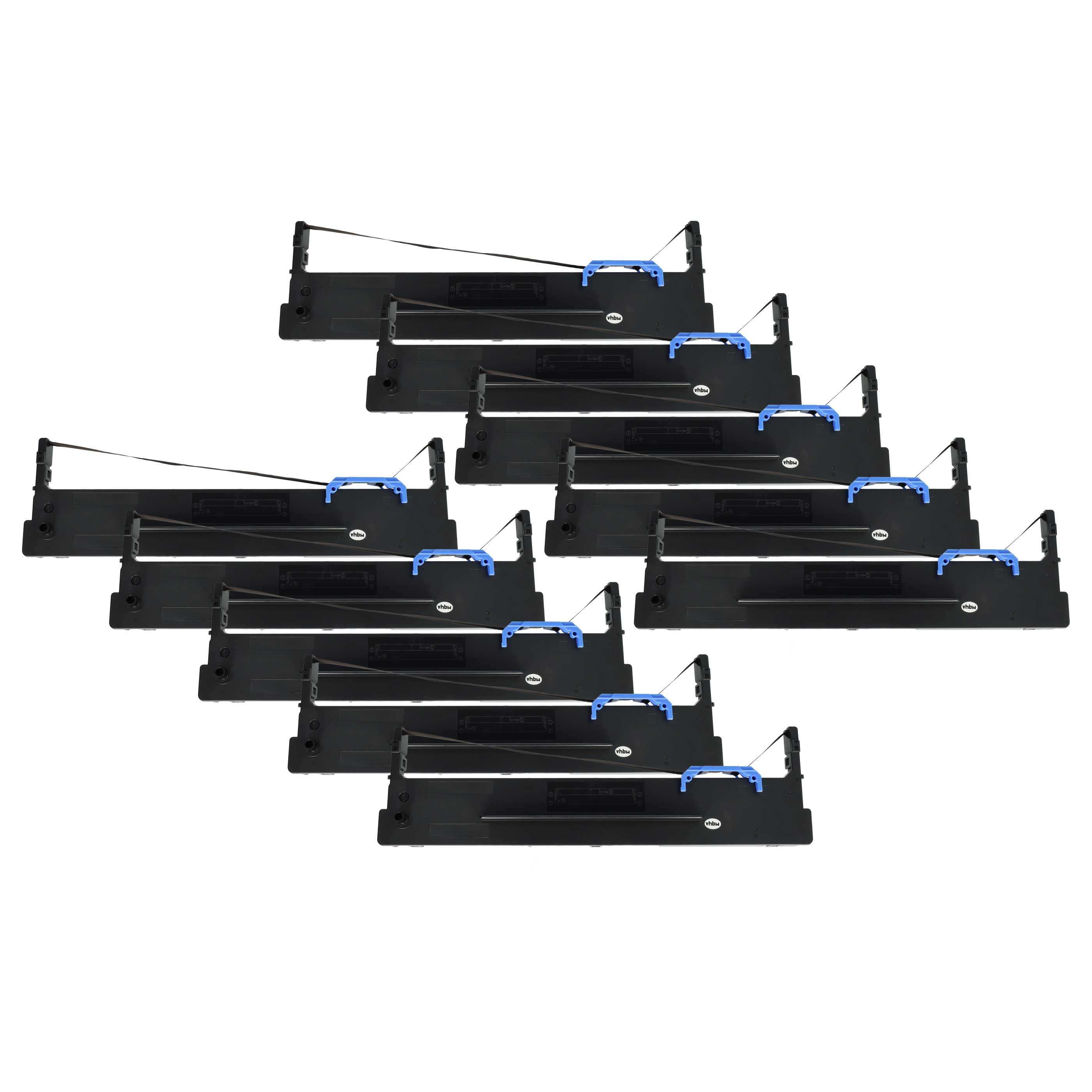 10x Ink Ribbon replaces Tally 099007 for Dot Matrix, Receipt Printer - Black