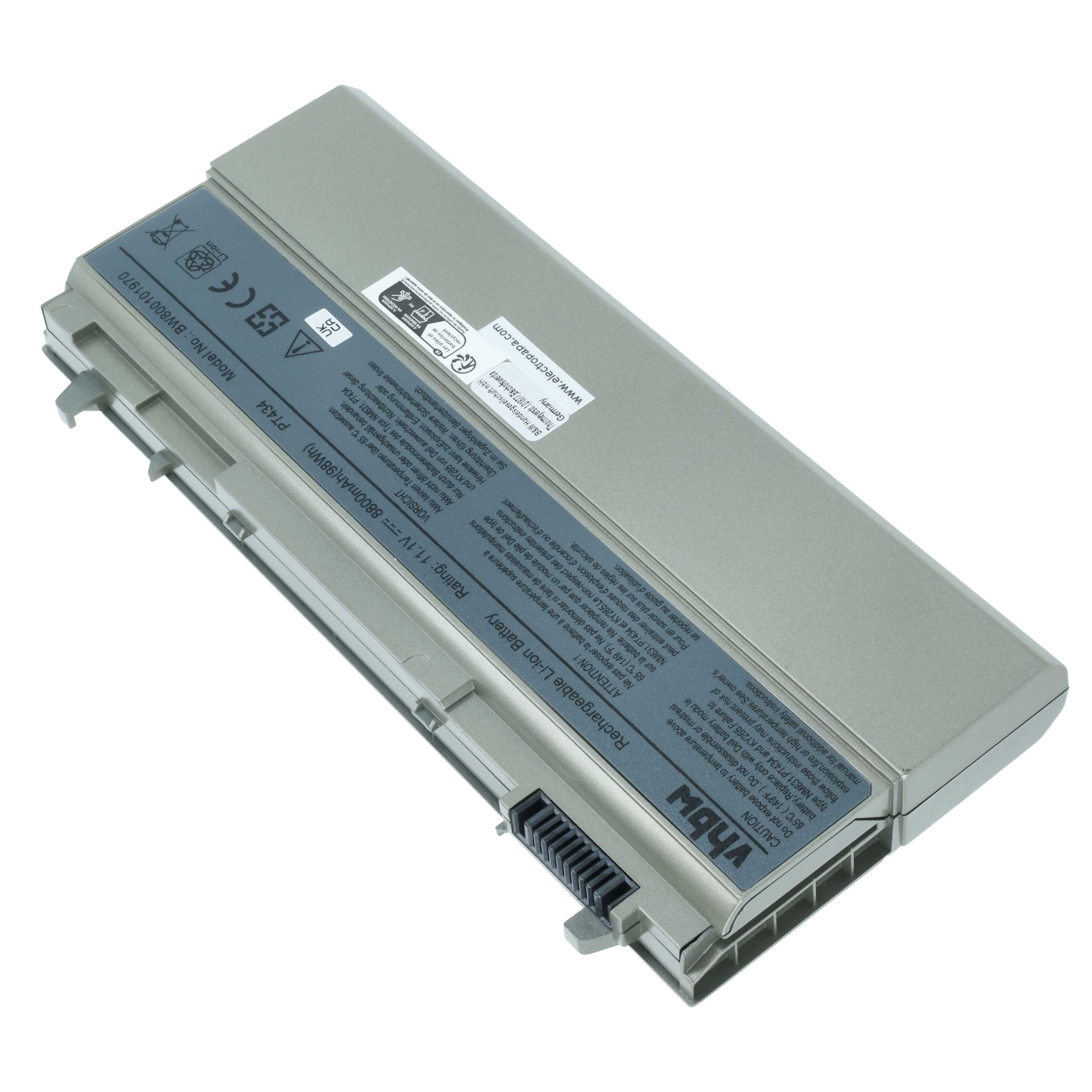 Batteria per notebook Dell Latitude E6400 - 8800mAh 11,1V Li-Ion argento grigio